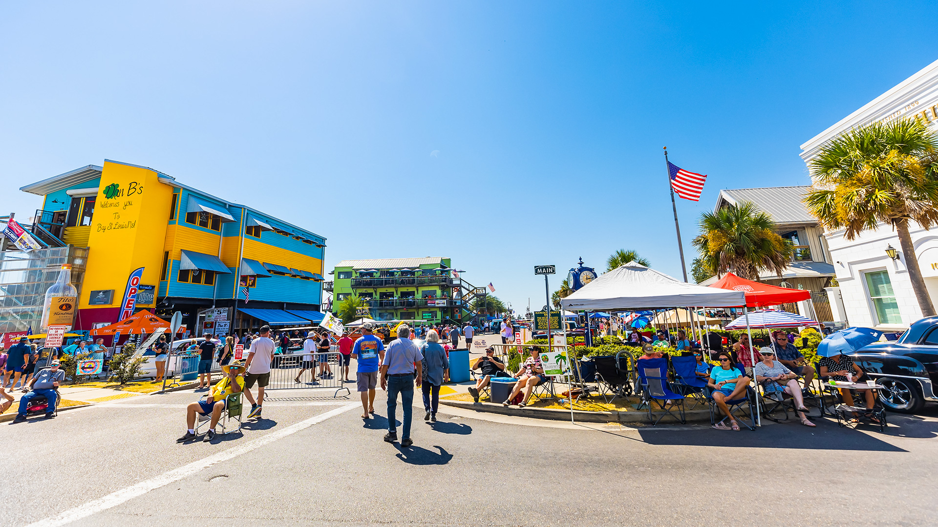 Vue de rue à Bay Saint-Louis, dans Mississippi