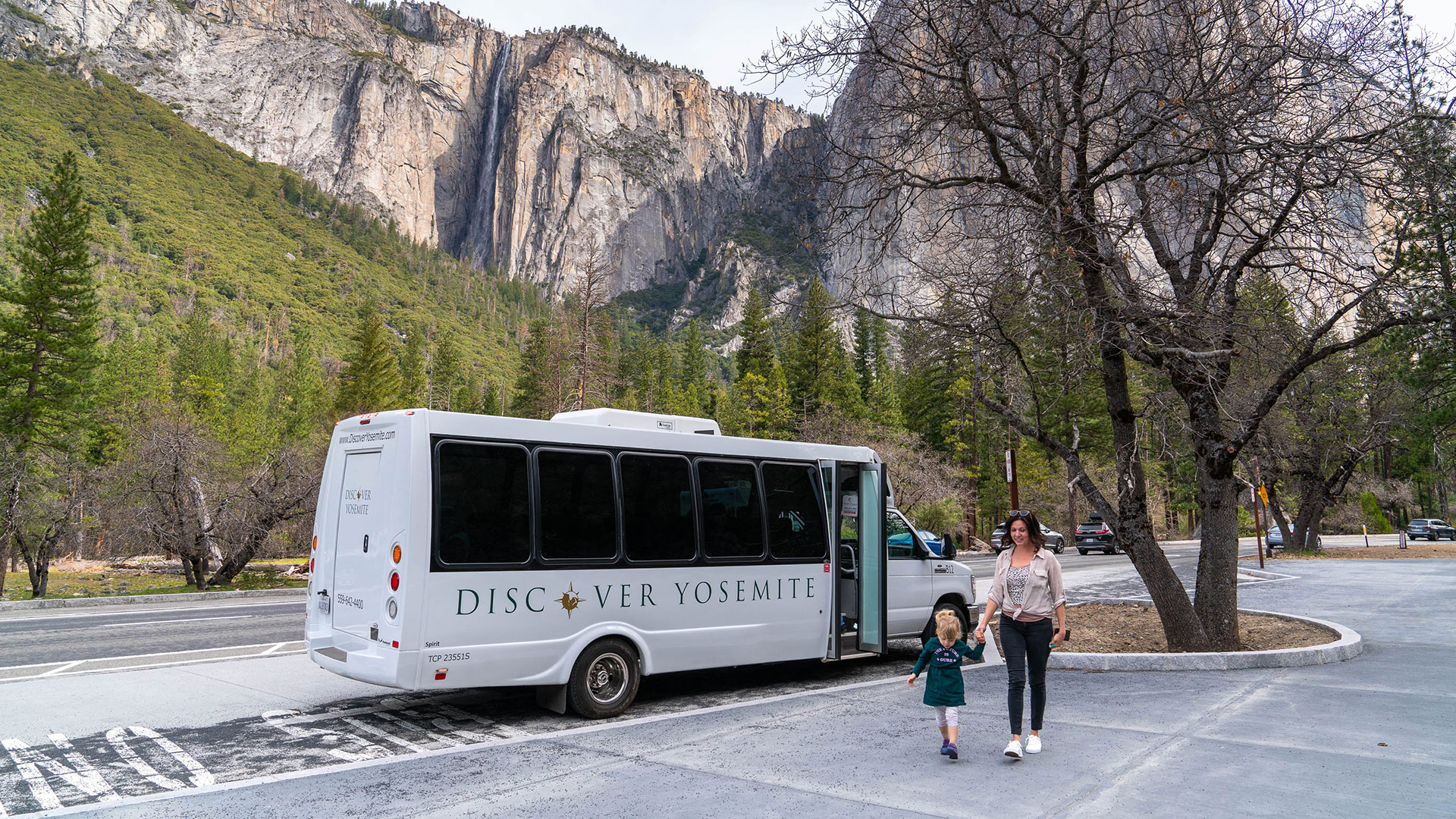 Taking a bus tour of Yosemite National Park near Oakhurst, California, with Discover Yosemite