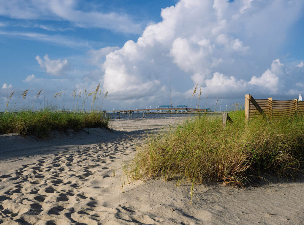 Waveland Beach in Bay St. Louis, Mississippi