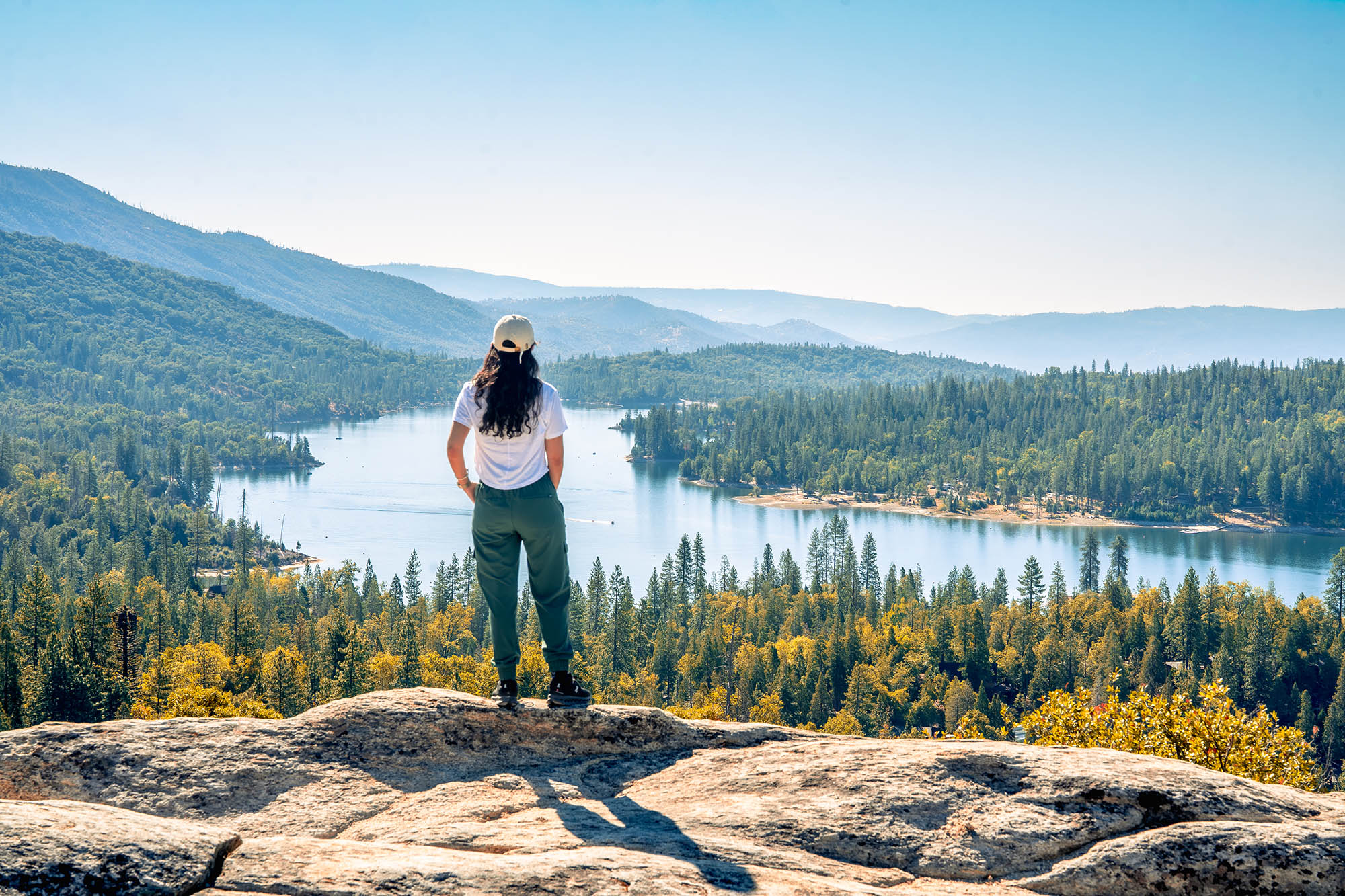 Overlooking Bass Lake, California