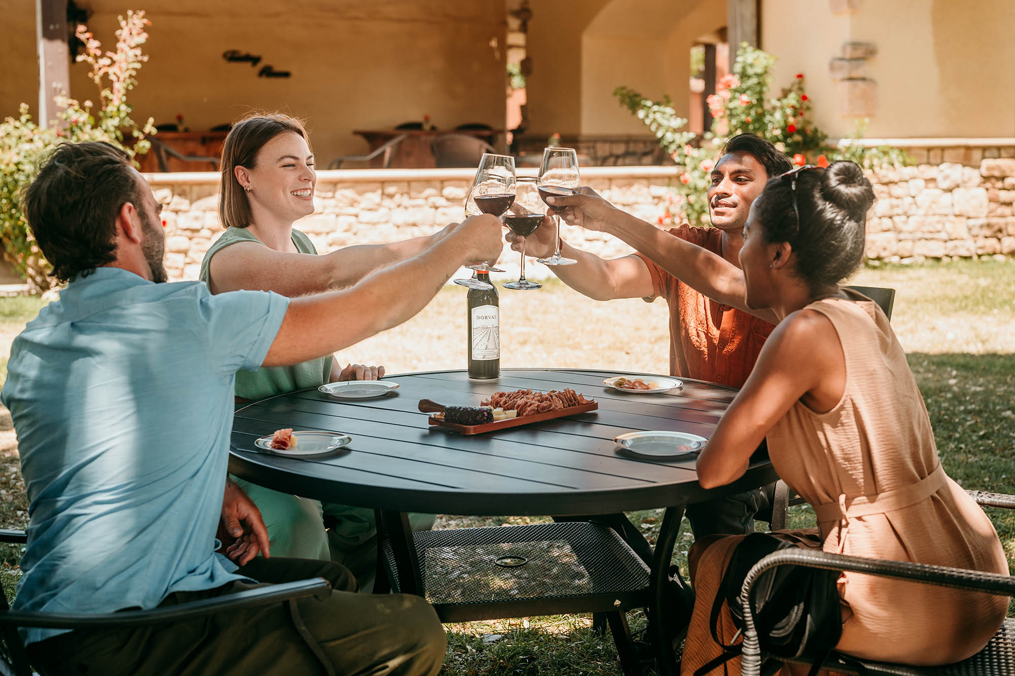 Wine tasting at Dorval Estate Winery in Friant, California
