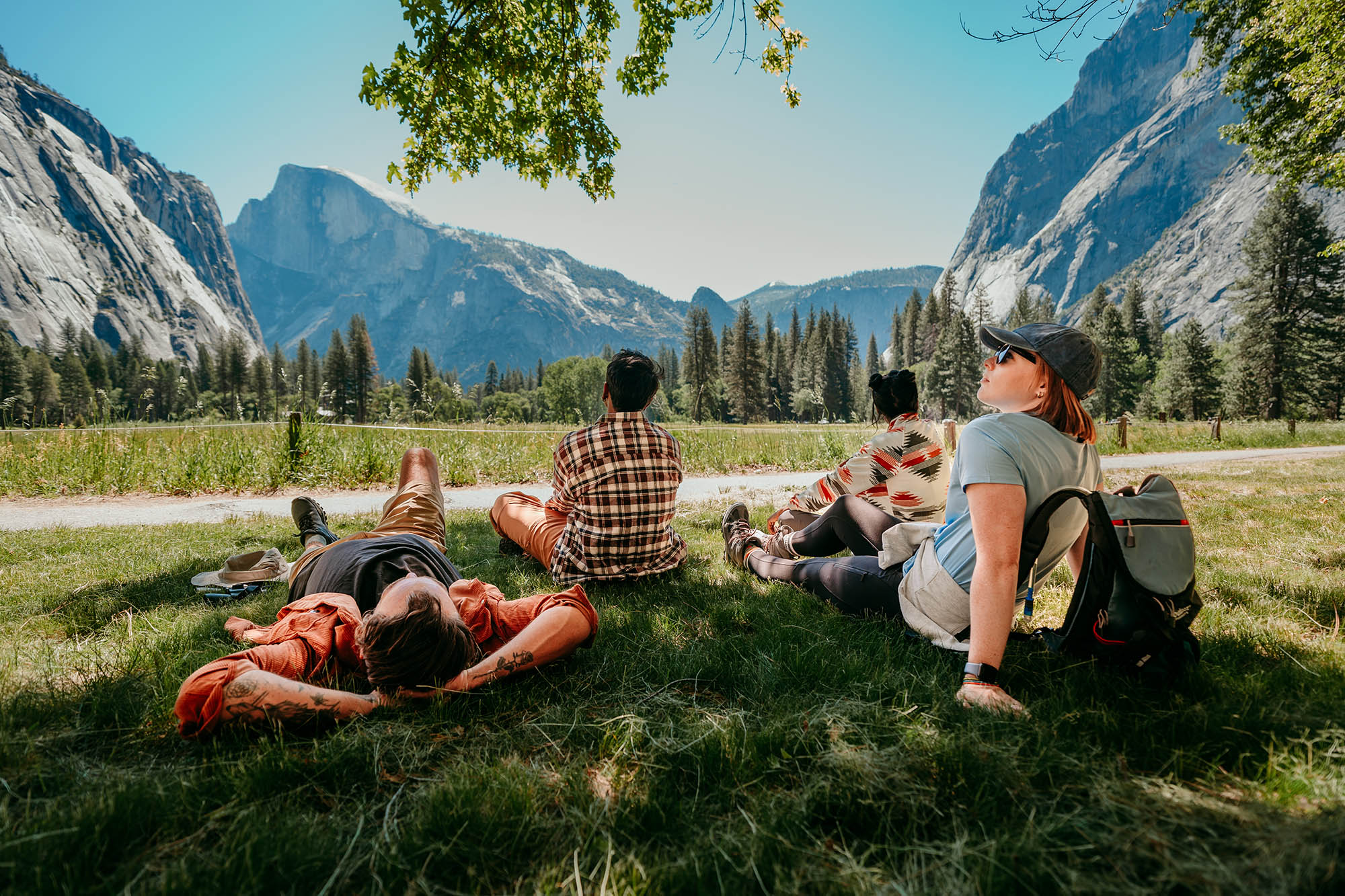 Relaxing in Yosemite National Park near Oakhurst, California
