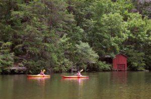Kayaking at DeSoto Falls in Fort Payne, Alabama; Credit: John Dersham