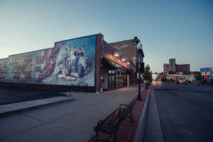 The mural Celebrating the Performing Arts in Joplin by artist Garin Baker in Joplin, Missouri