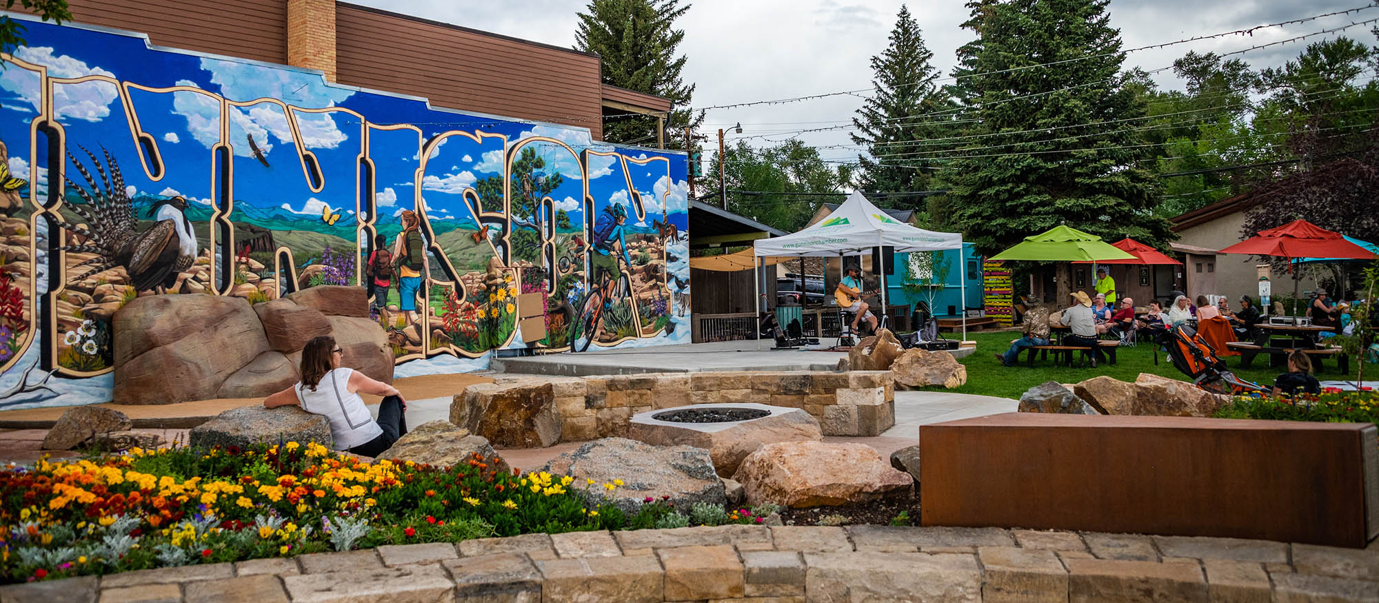 IOOF-Park in der Innenstadt von Gunnison, Colorado