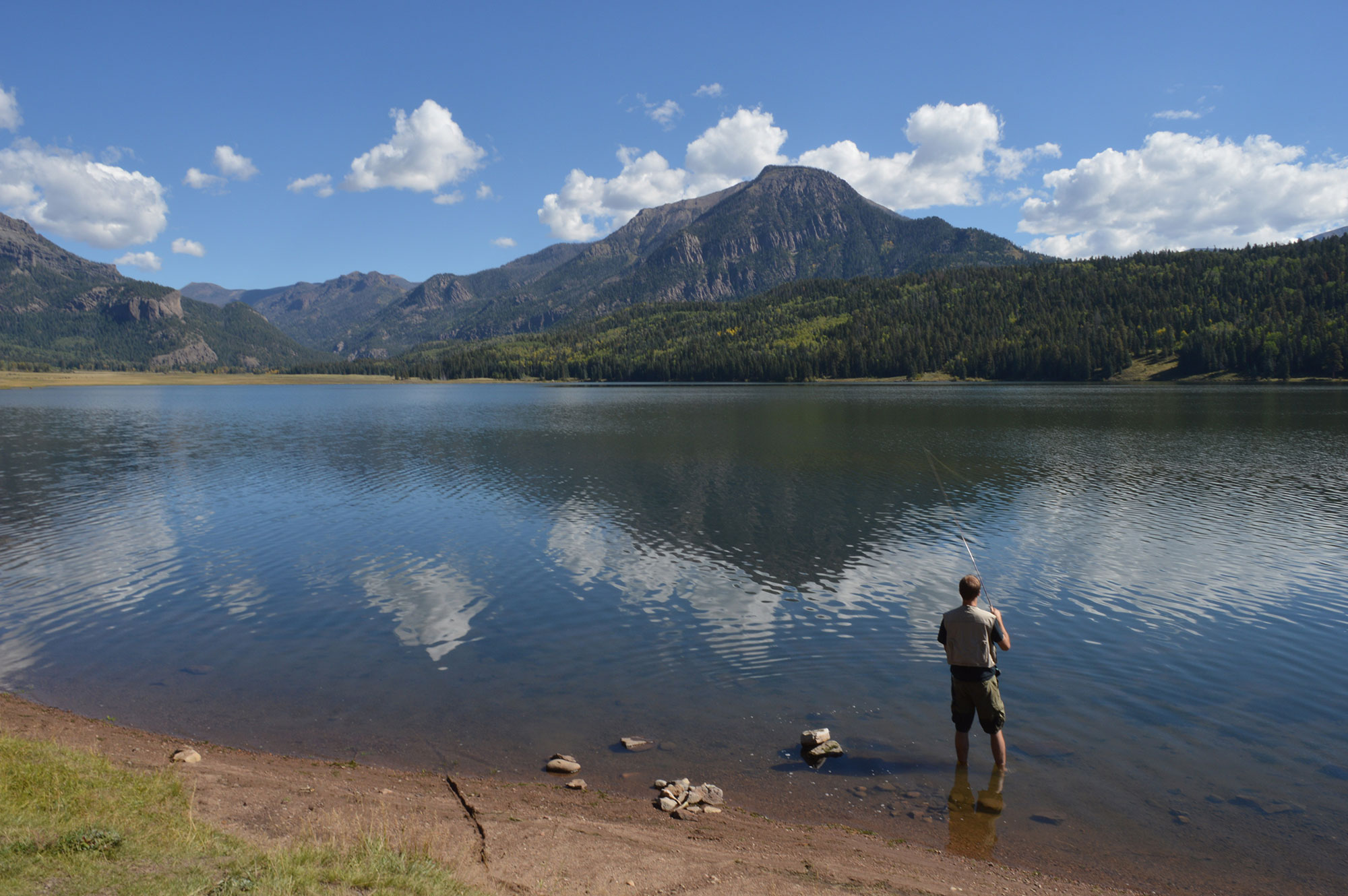 Fishing at Williams Creek Reservoir near Pagosa Springs, Colorado; Credit: Visit Pagosa Springs