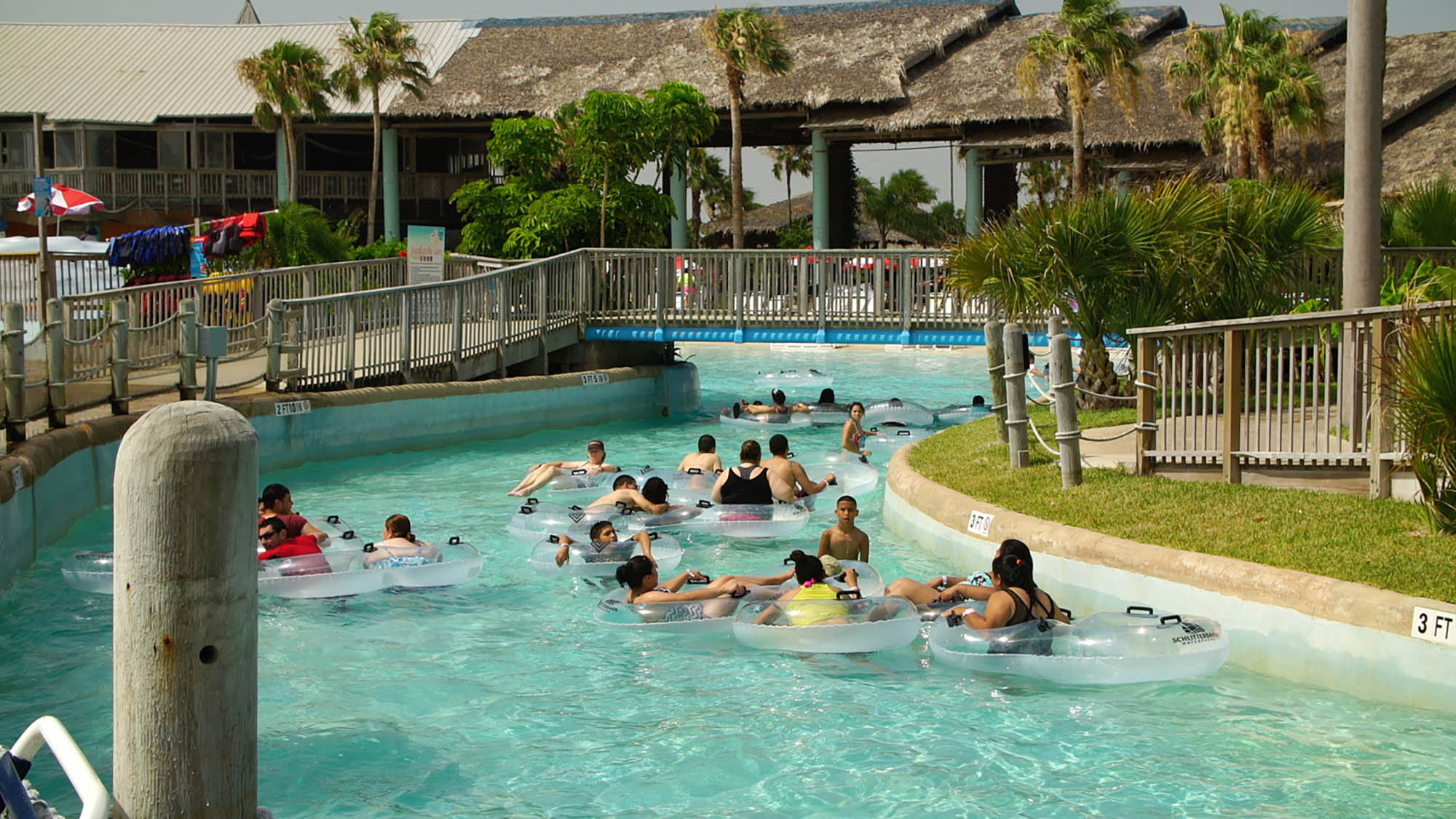 La rivière paresseuse au parc aquatique de la plage sur South Padre Island