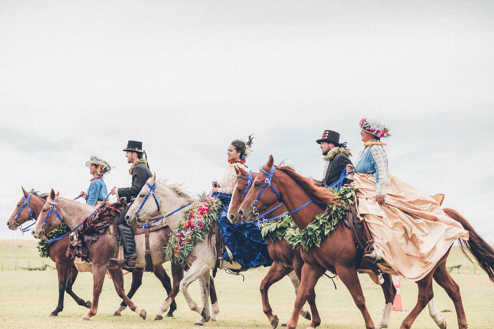Sfilata floreale annuale durante gli Aloha Festivals sull'isola di Hawaii, nelle Hawaii; Foto: Peter Kenyon Photography