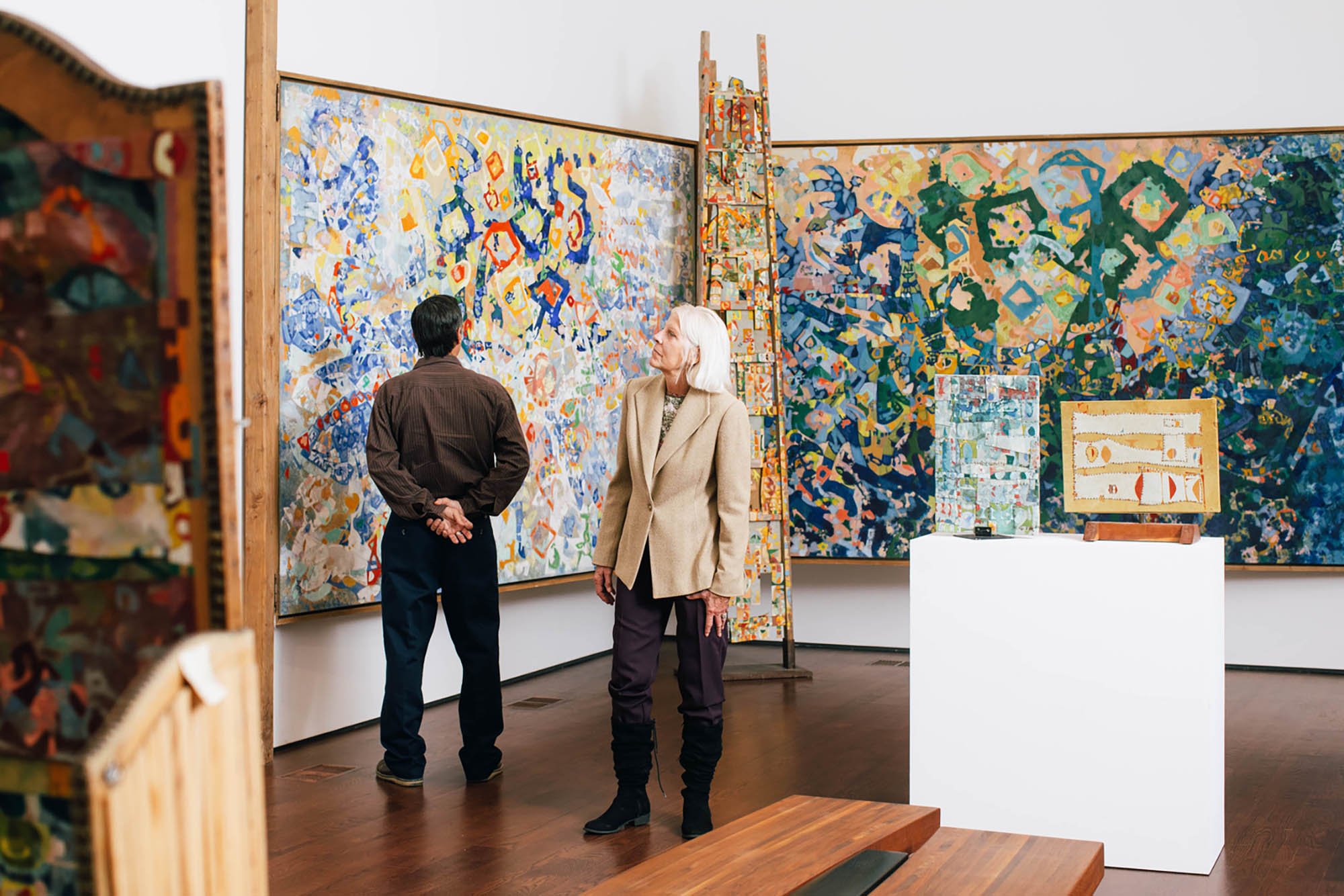 People touring the Downing Museum at Baker Arboretum