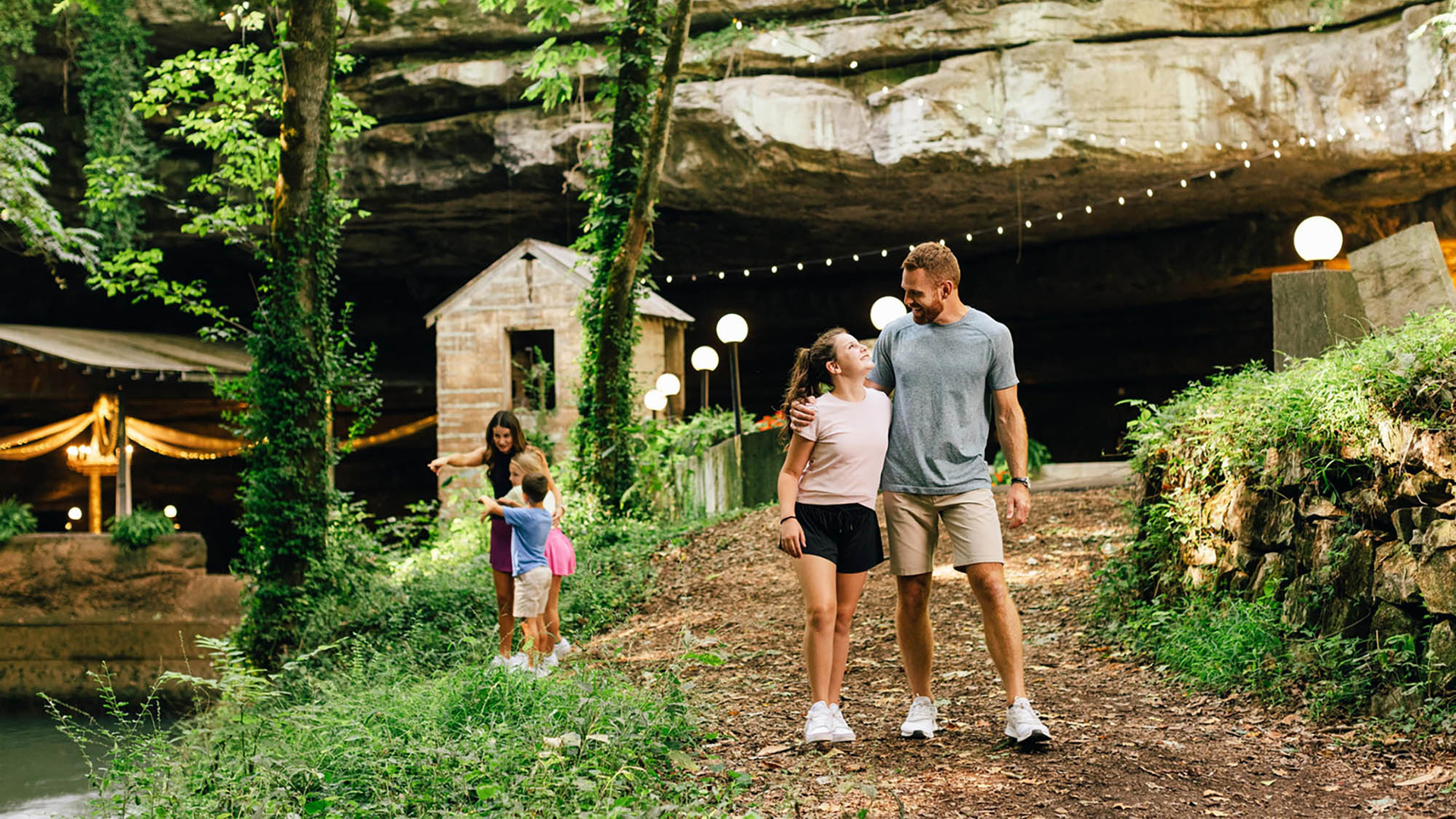Family at Lost River Cave in Bowling Green, Kentucky