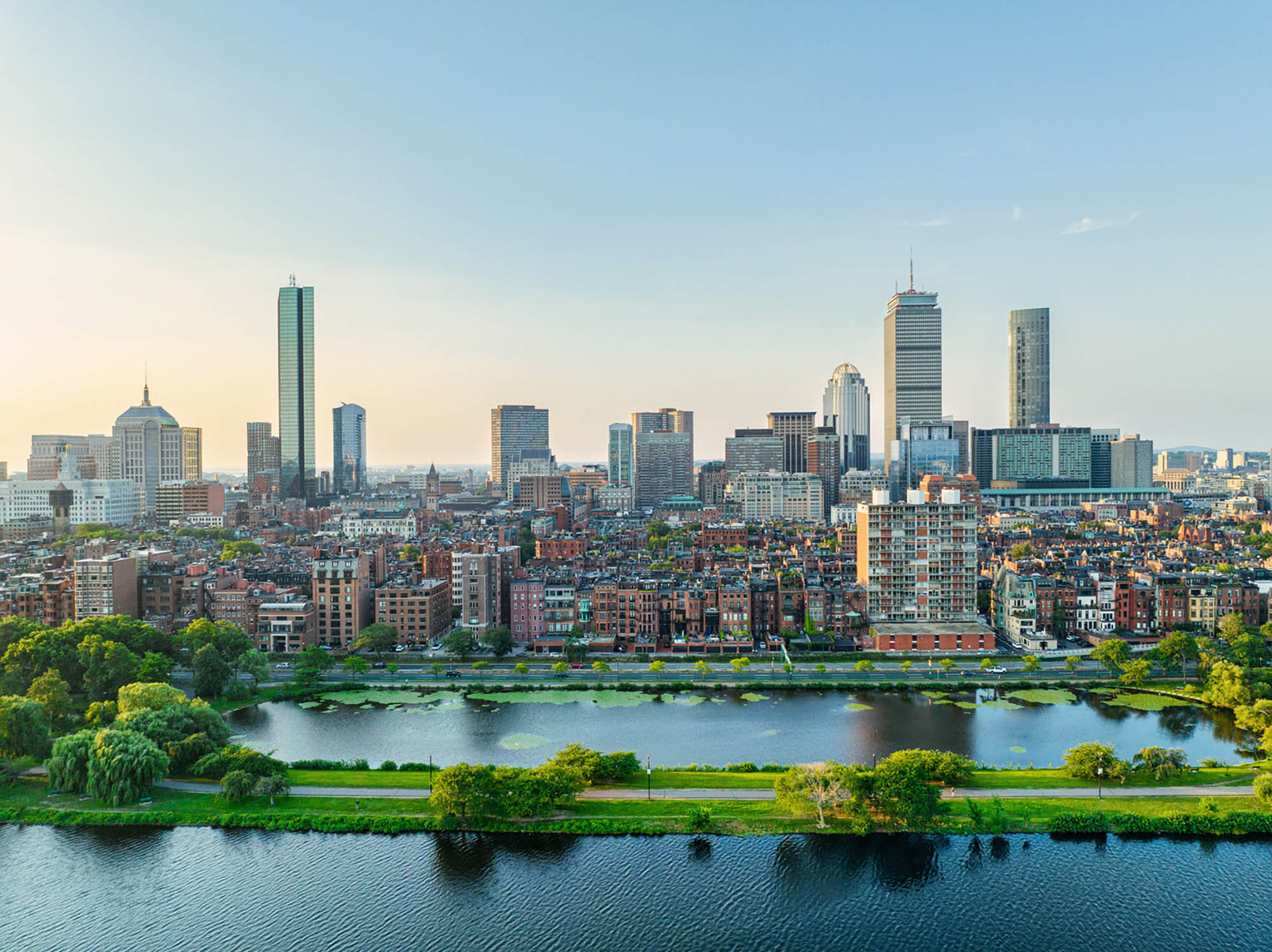 View of the Charles River and skyline of Boston, Massachusetts; Credit: Kyle Klein