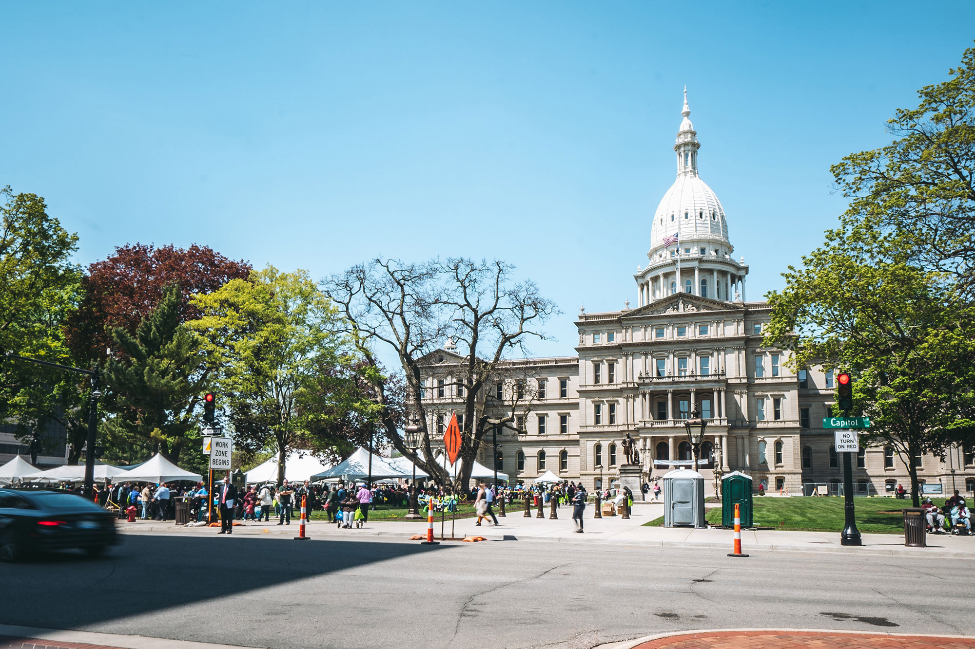Événement organisé devant le Capitole Michigan , à Lansing, Michigan