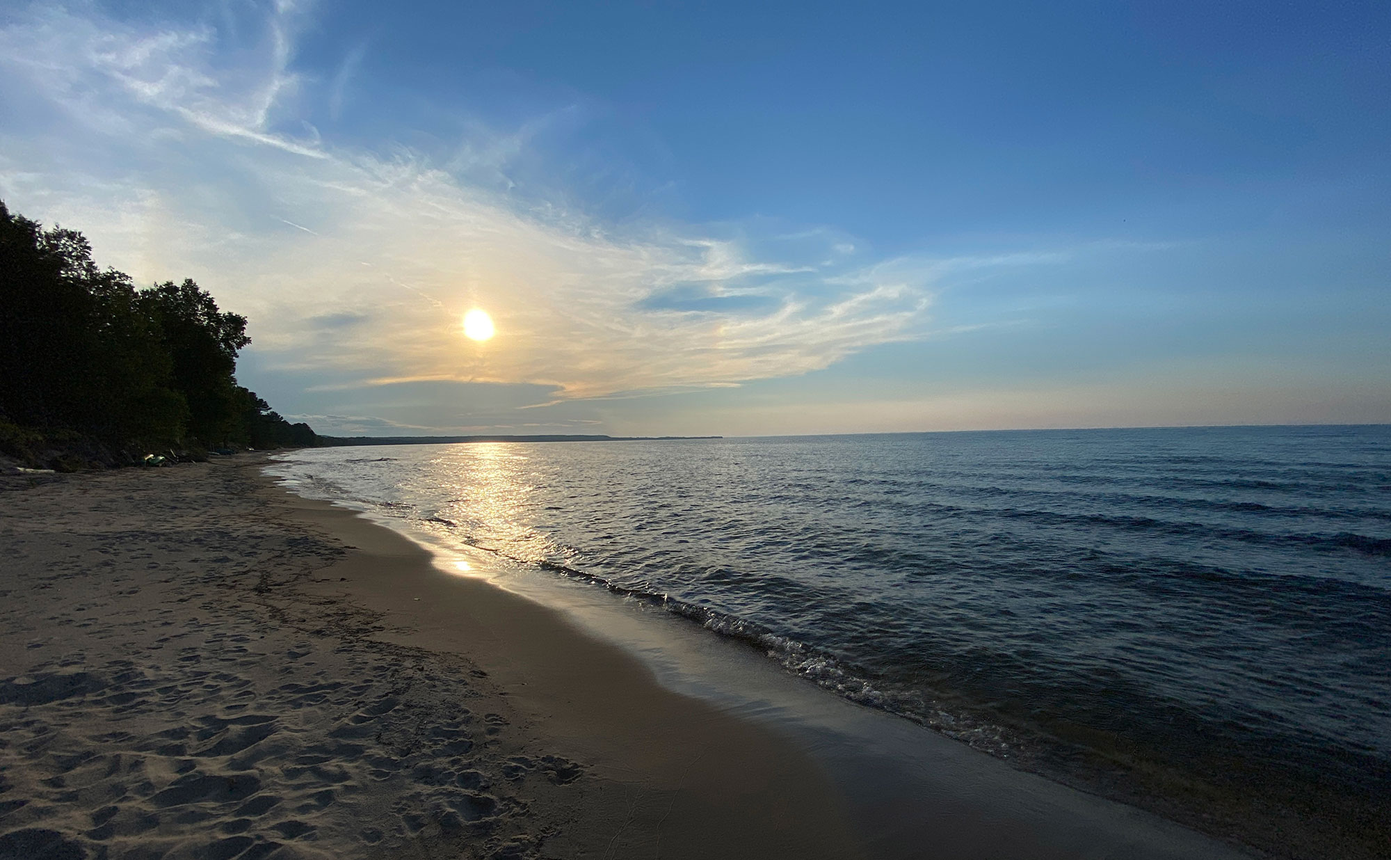 Shore of Lake Superior near Brimley, Michigan
