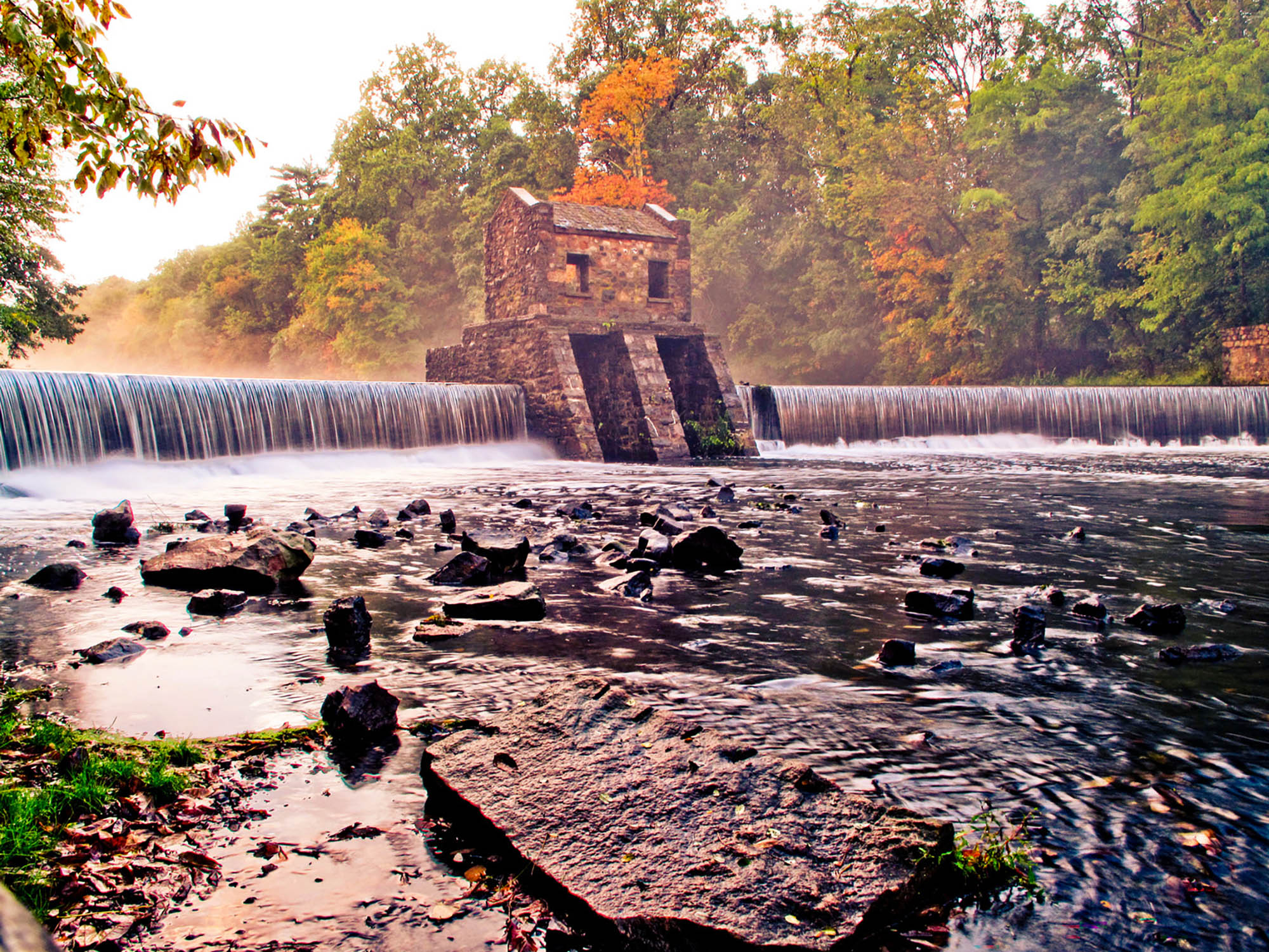 The historic Speedwell Dam in Morris County, New Jersey; Credit: Chase Heilman 
