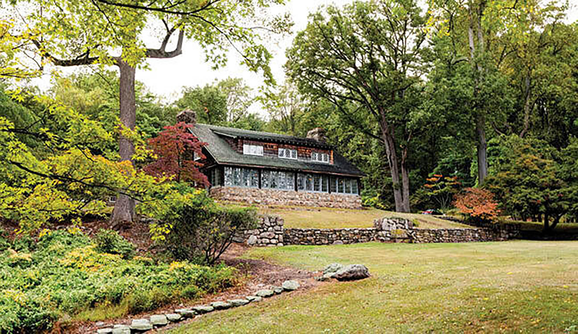 O exterior do Stickley Museum em Morris County, Nova Jersey.