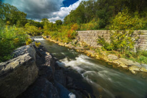 A waterway in Tivoli Park, Capital Saratoga Region, New York; Credit: Relentless Awareness