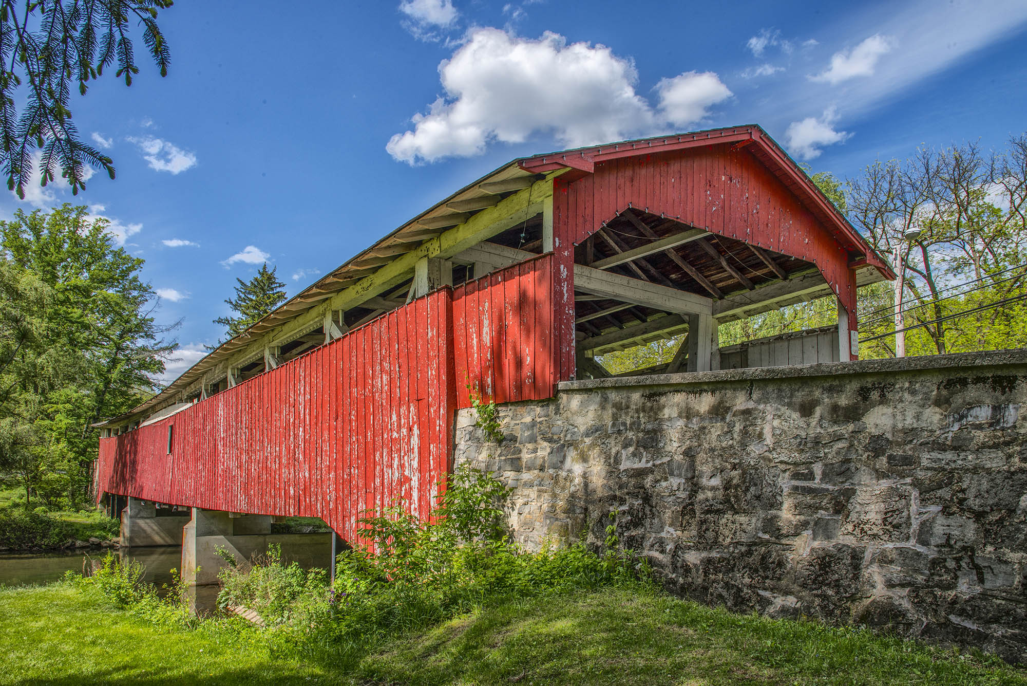 Le pont couvert de Bogert, partie du Delaware &amp; Lehigh National Heritage Corridor, à Allentown, Pennsylvanie; Crédit : Discover Lehigh Valley