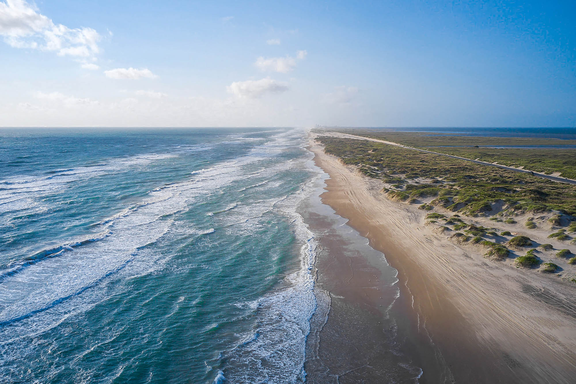 Le littoral national de l’île Padre à Texas