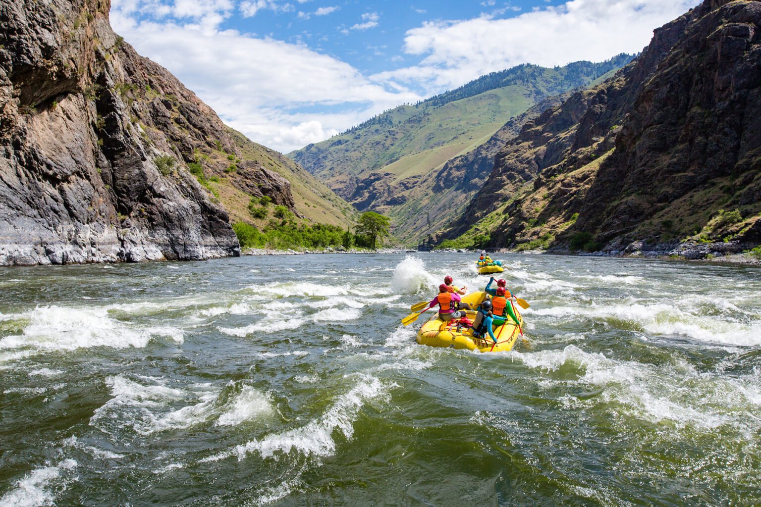 Wildwasser-Rafting im Hells Canyon in der Nähe Lewiston , Idaho