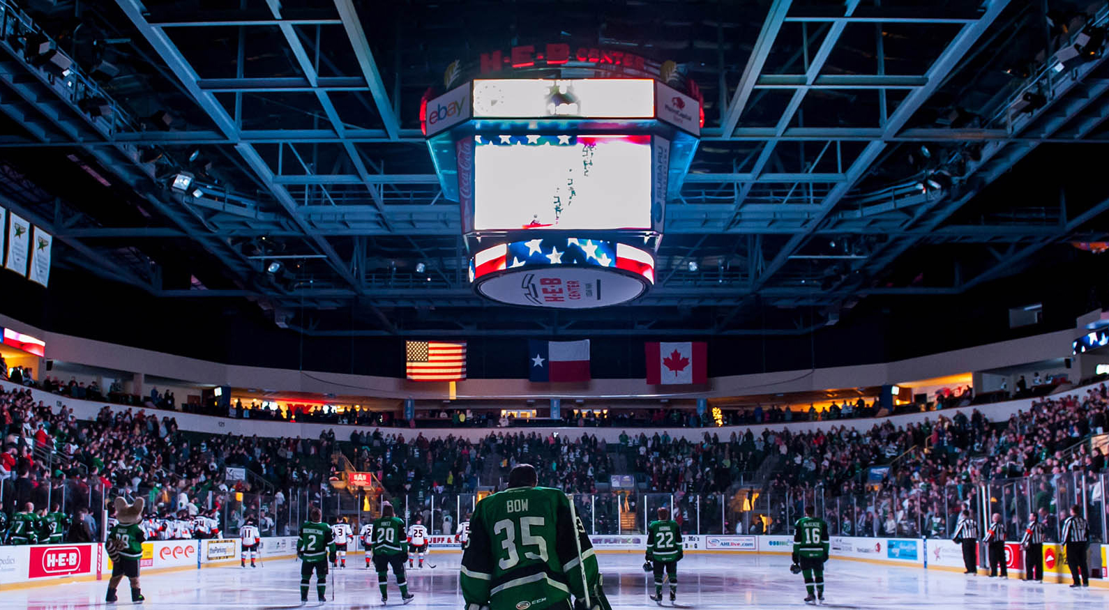 Partido de hockey de los Texas Stars en el H-E-B Center en Cedar Park, Texas