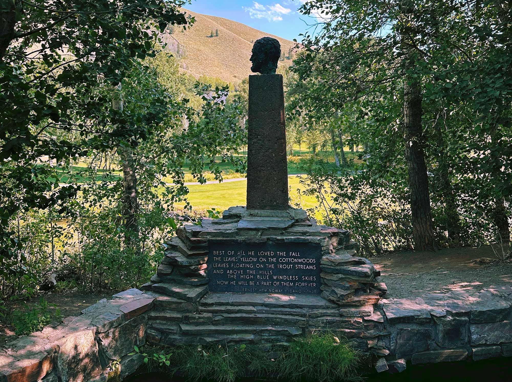 La pierre tombale d'Ernest Hemingway à Hailey, Idaho