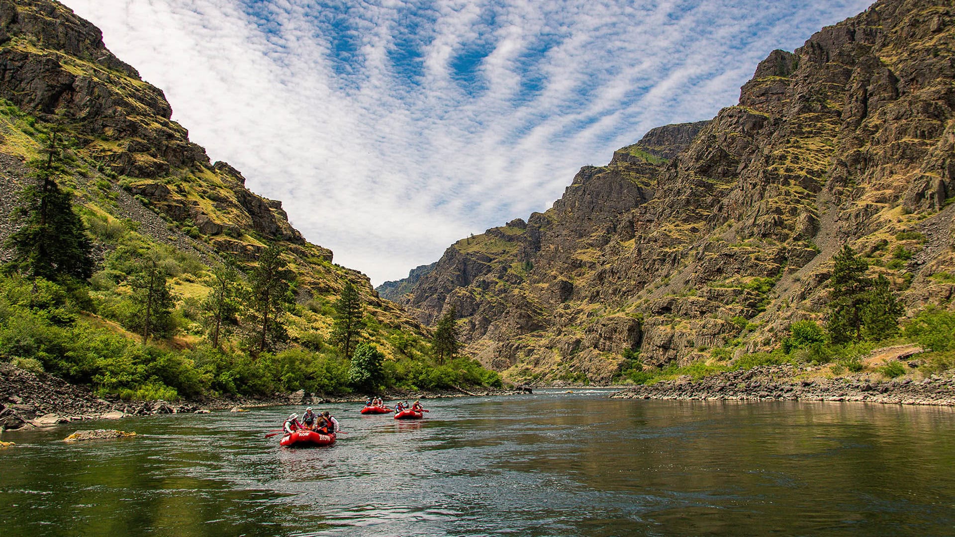 Rafting sur la rivière Snake près de Lewiston, Idaho ; Crédit : Chad Case