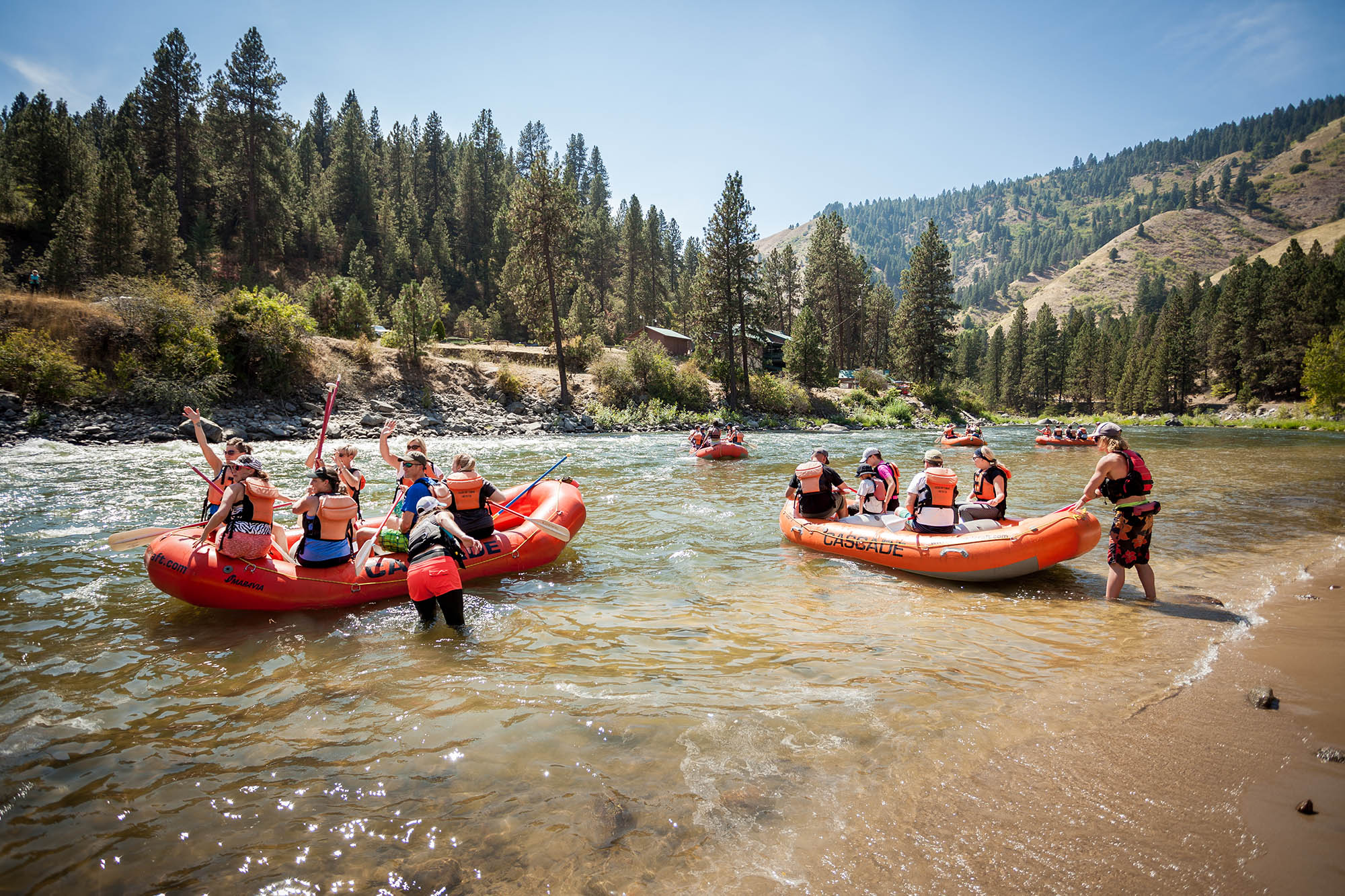 Rafting no Lago Payette, perto de McCall, Idaho; Crédito: Sudoeste Idaho Association