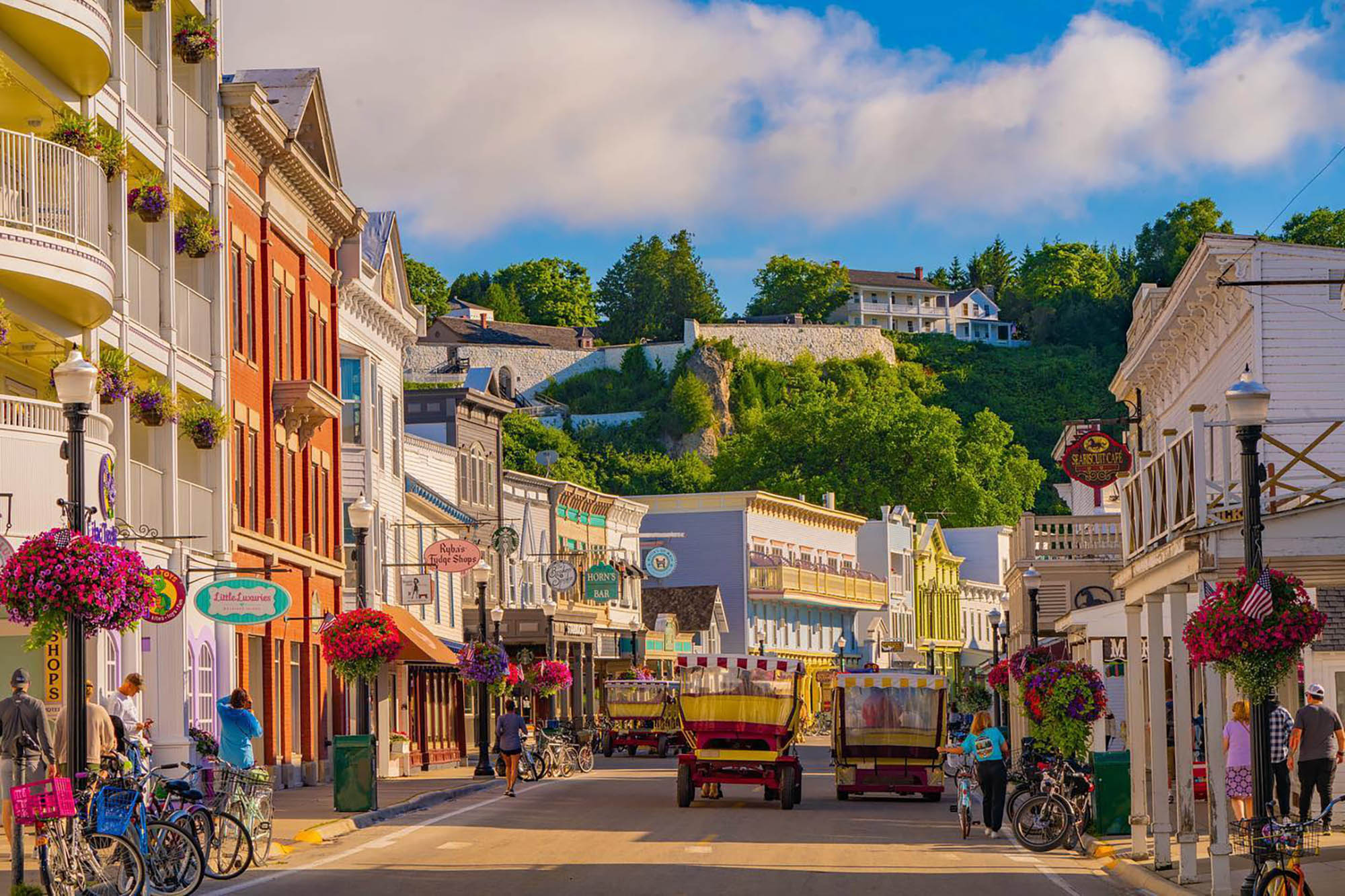 Hauptstraße Mackinac Island , Michigan ; Kredit: Mackinac Island Tourismus