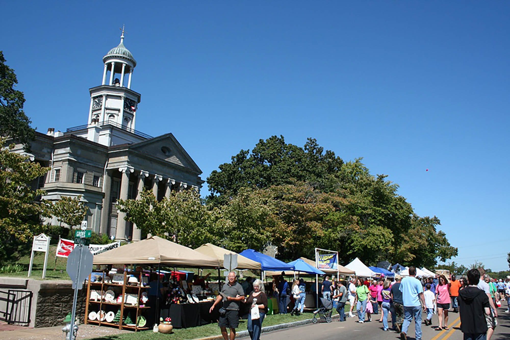 El mercadillo del antiguo juzgado de Vicksburg, Mississippi