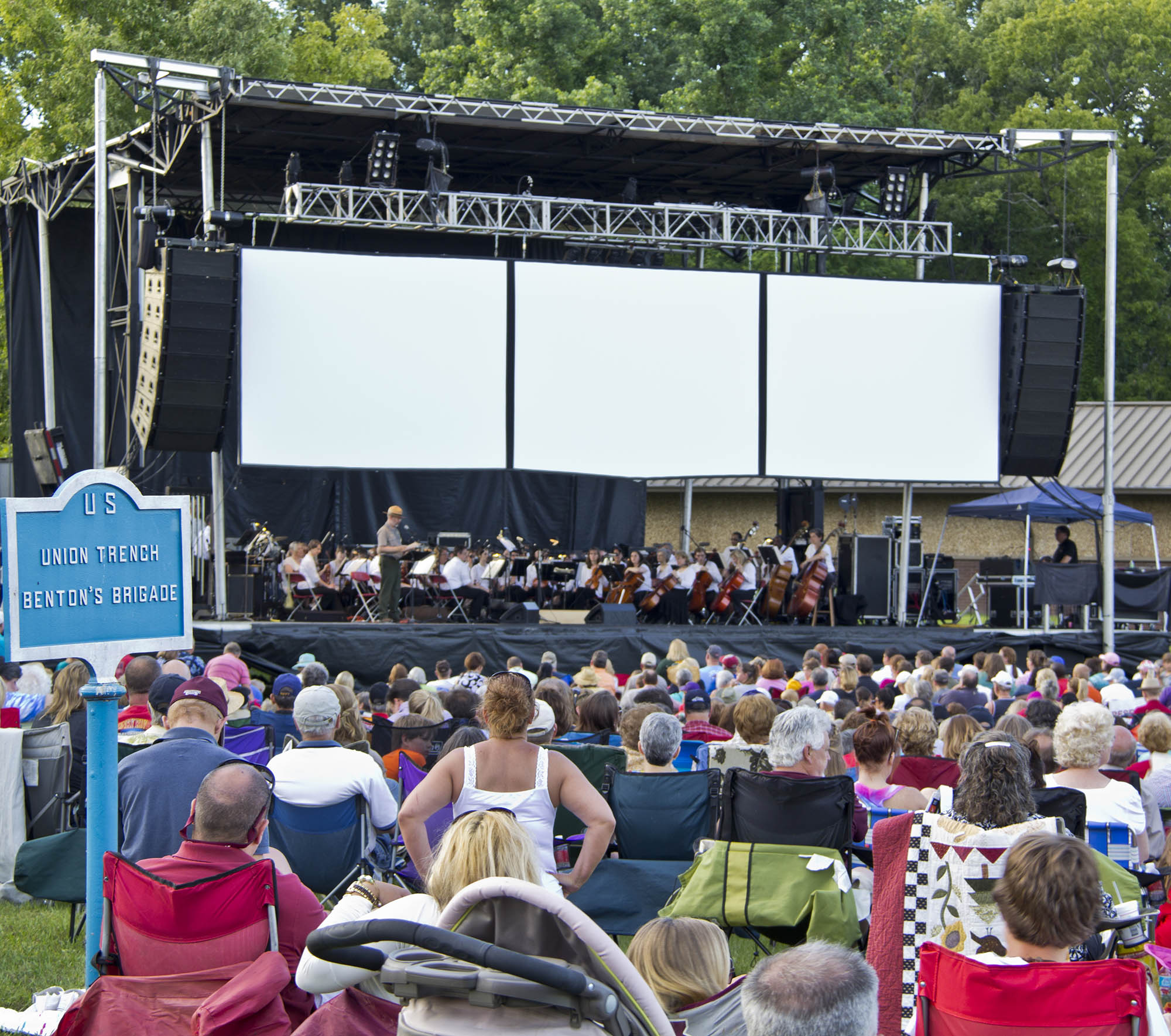 La Orquesta Mississippi actúa en Vicksburg National Military Park Vicksburg, Mississippi