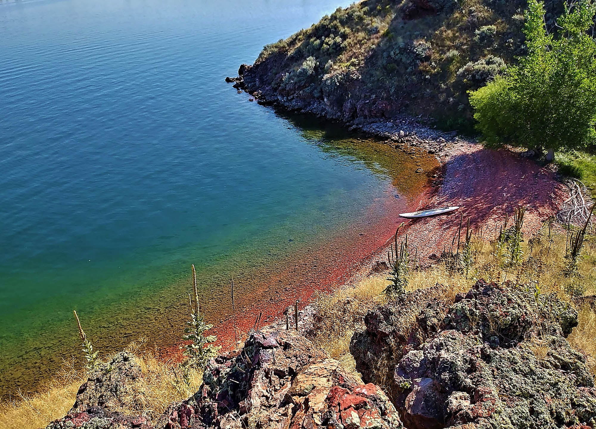 El lago DeSmet, cerca de Buffalo, Wyoming