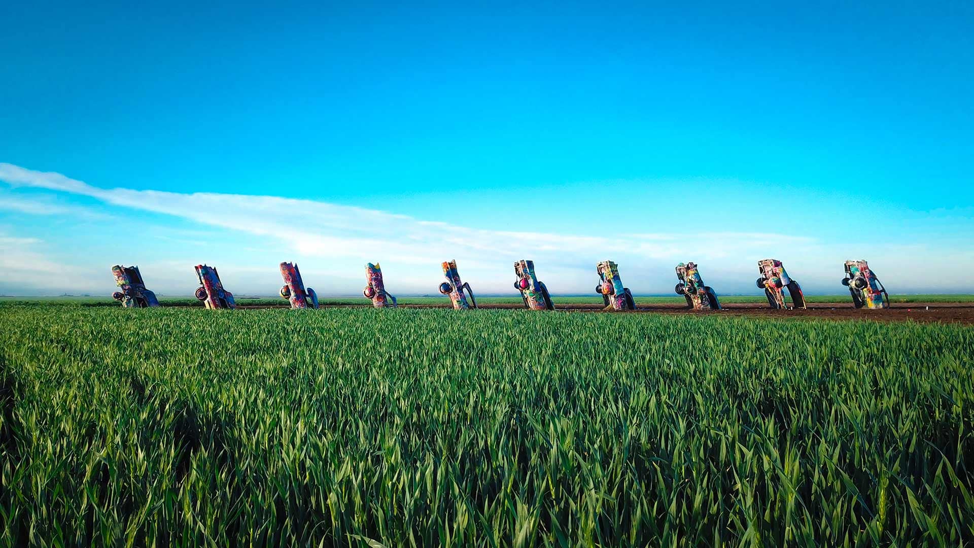 Cadillac Ranch aus Route 66 In Amarillo , Texas