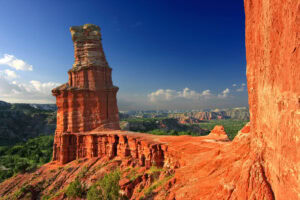 La formazione rocciosa Lighthouse nel Palo Duro Canyon State Park vicino ad Amarillo, Texas