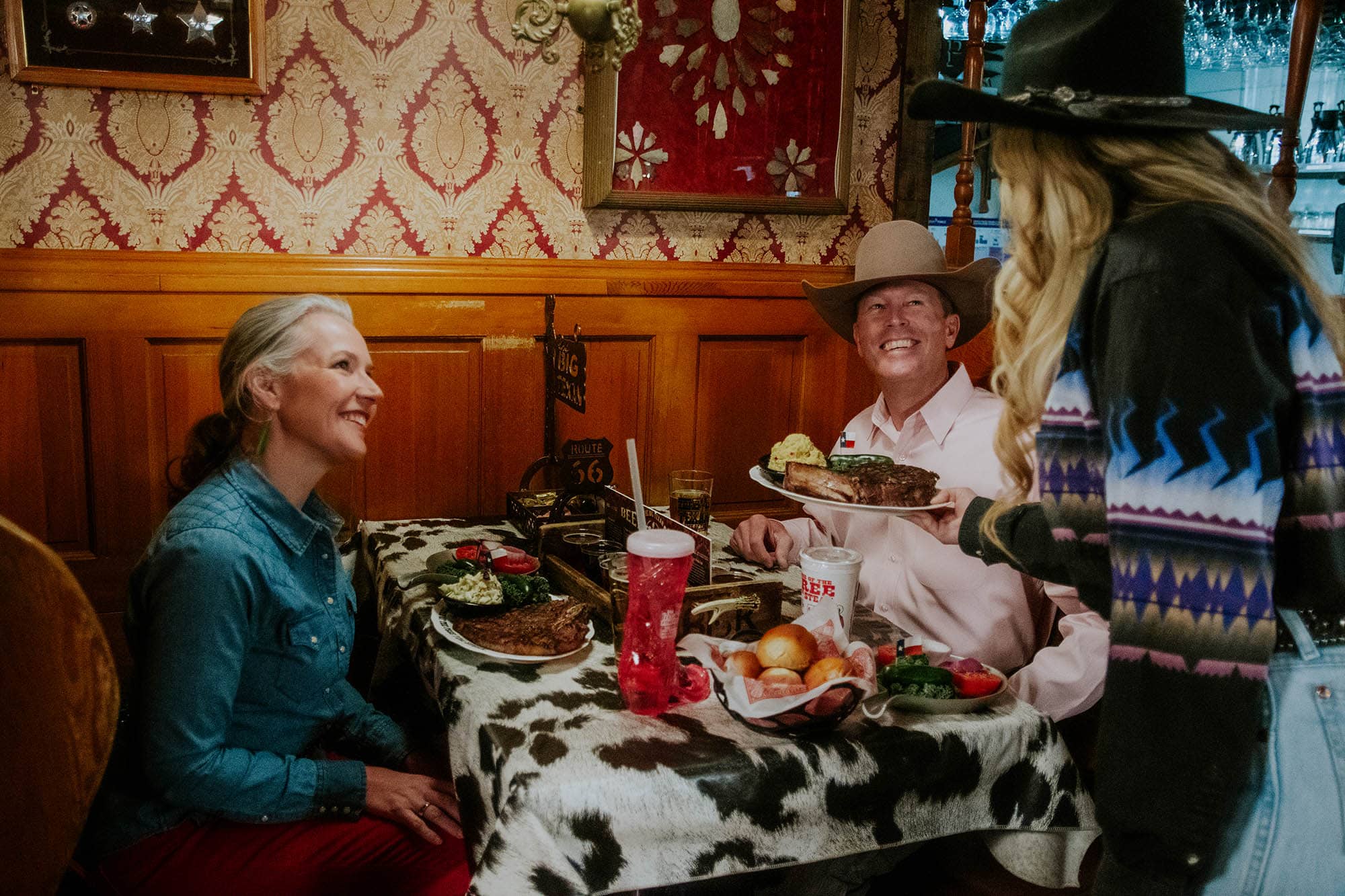 Essen auf der Big Texan Steak Ranch in Amarillo , Texas