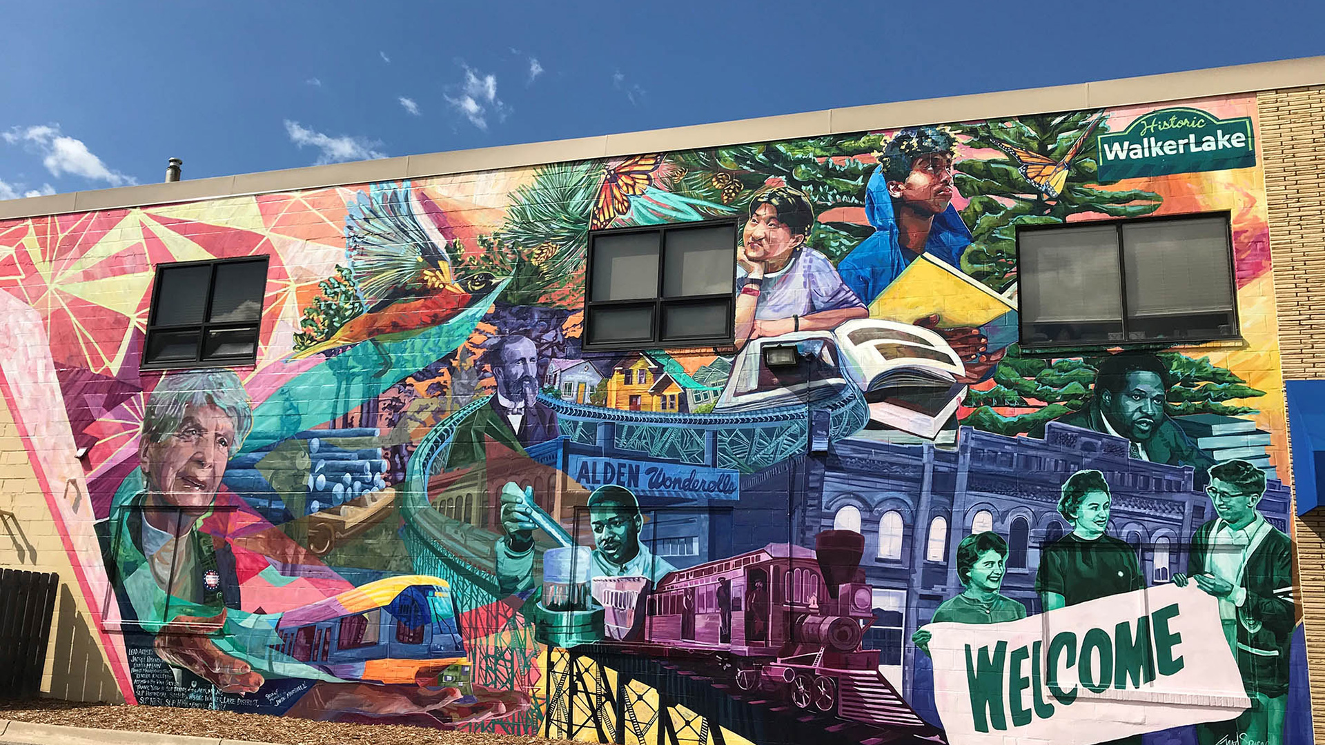 The Historic Walker Lake Mural in St. Louis Park, Minnesota