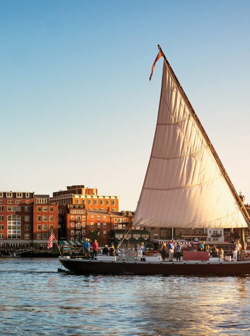Gundalow boat ride in Portsmouth, New Hampshire; Credit: Dennis Welsh