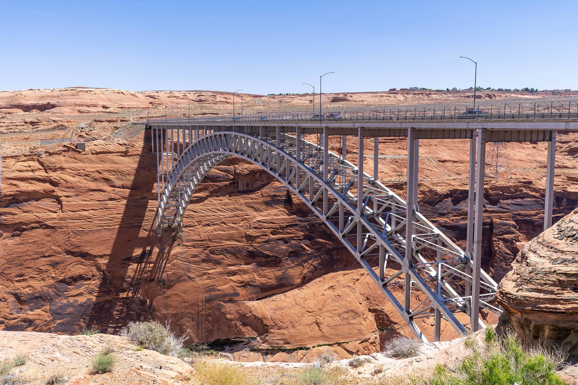 Der Glen Canyon Dam Bridge in Page Arizona