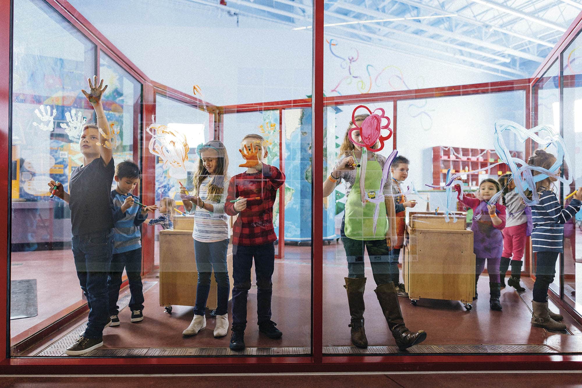 Children enjoying an exhibit at the ImagineU Children’s Museum in Visalia, California