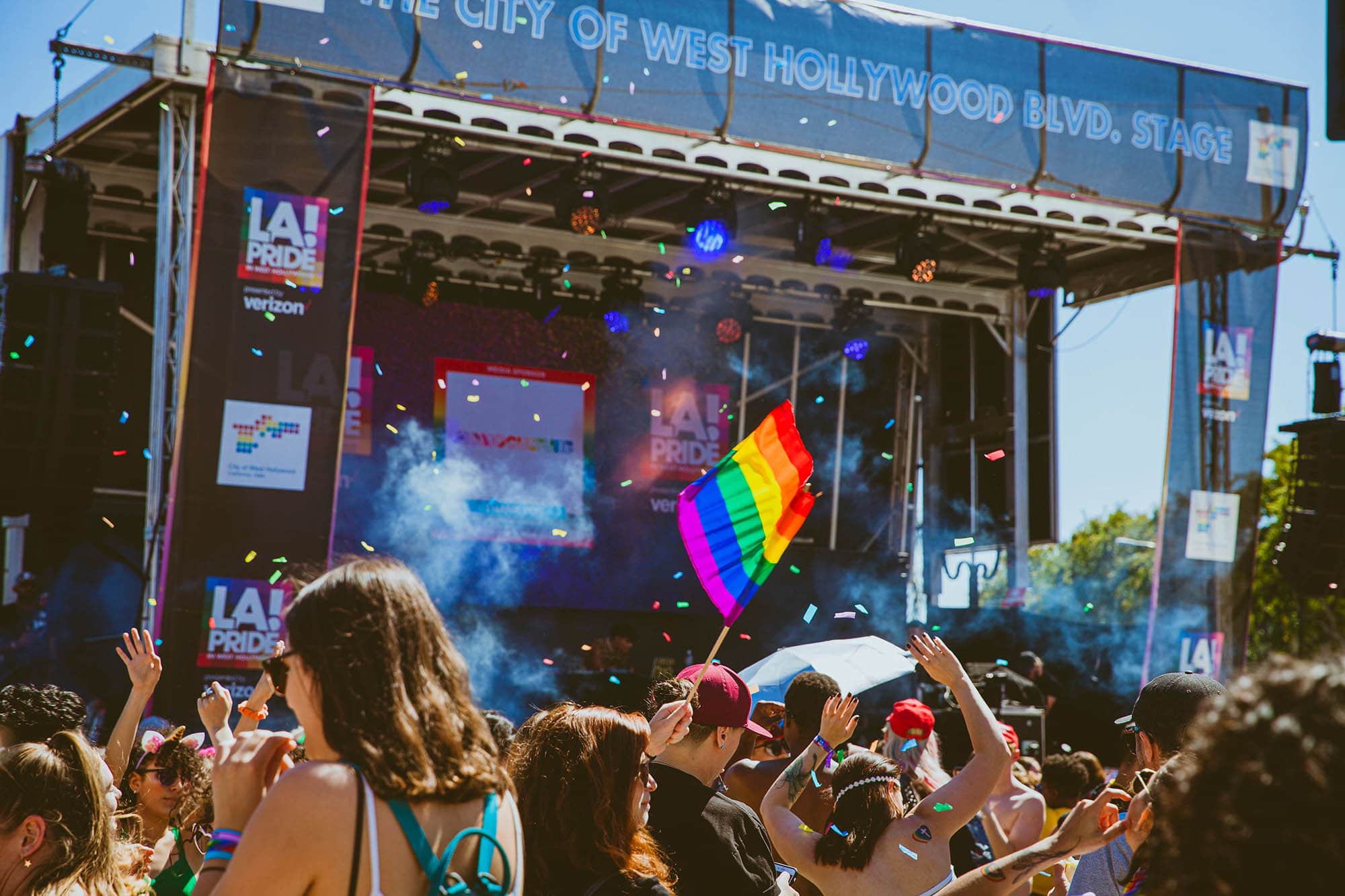 Die Santa Monica Boulevard Pride Parade in Westen / Der Westen Hollywood , Kalifornien