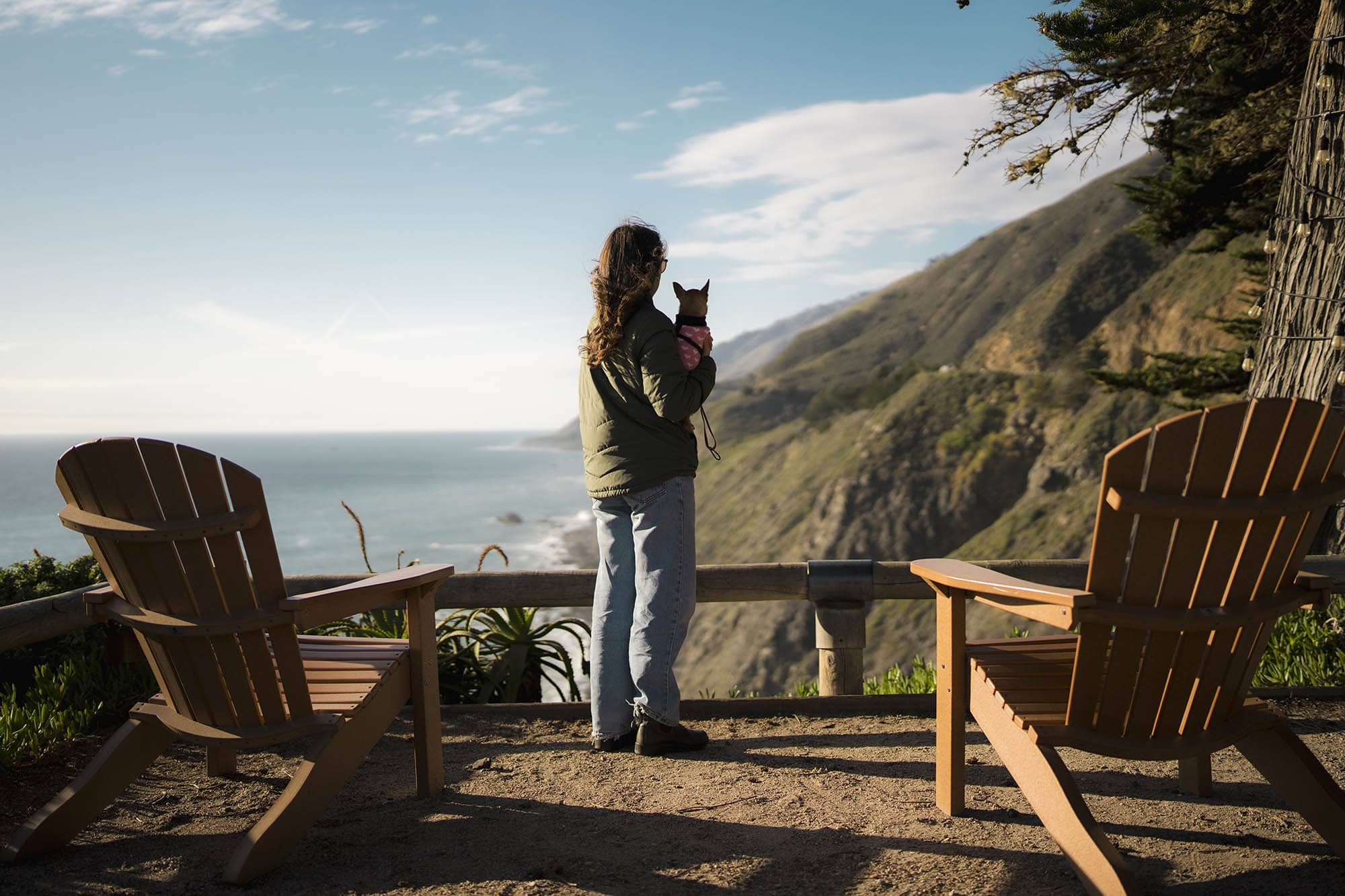 Enjoying a scenic overlook at Ragged Point Inn & Resort in Ragged Point, California