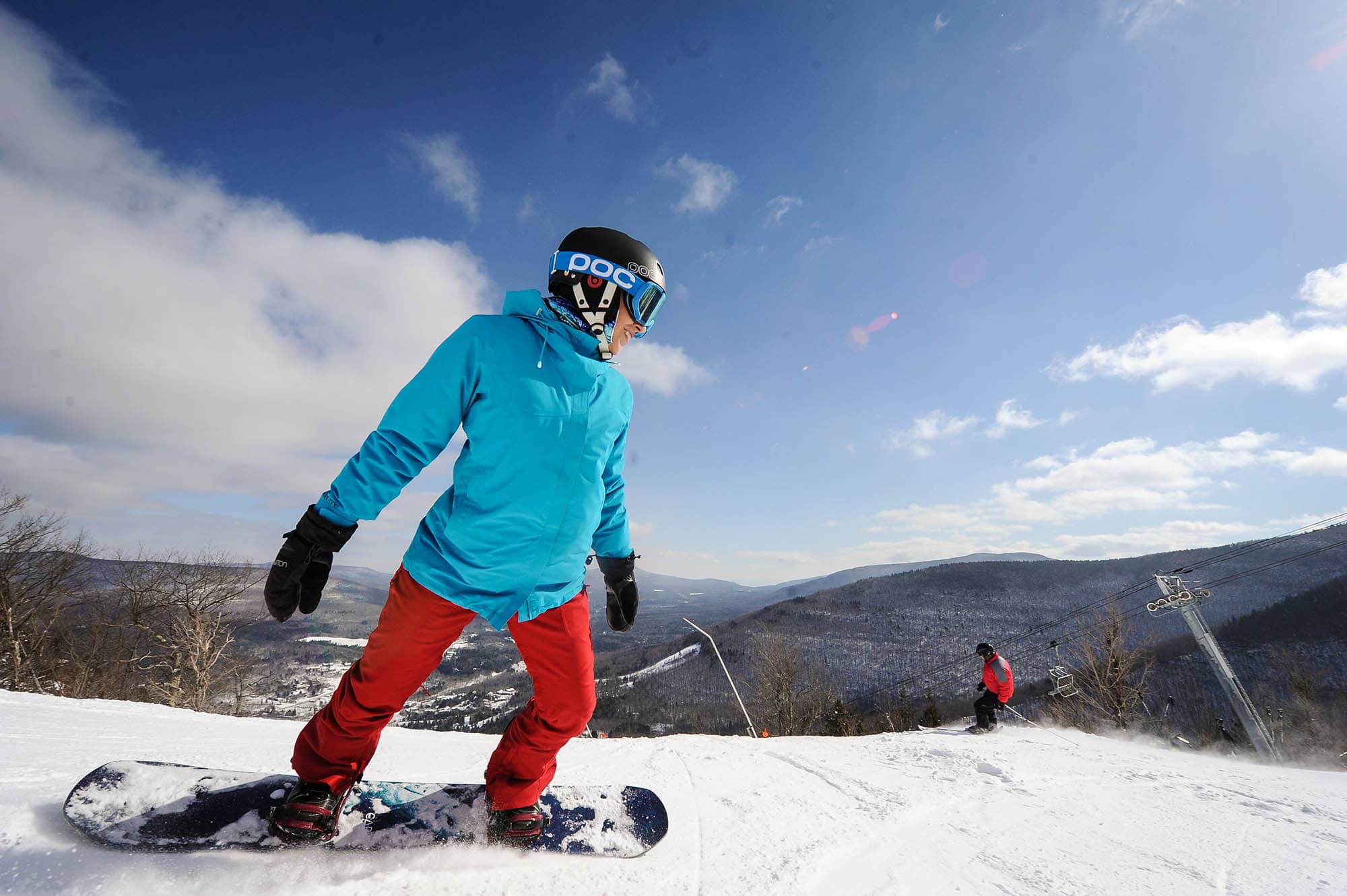Skiing at Hunter Mountain Resort in Hunter, New York