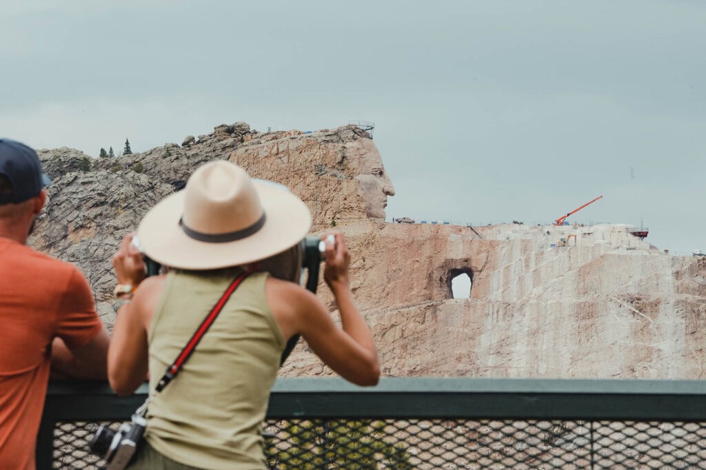 The Crazy Horse Memorial in Crazy Horse, South Dakota