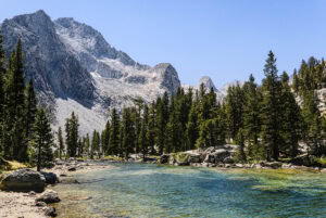 Lake Reflection in Kings Canyon National Park near Visalia, California