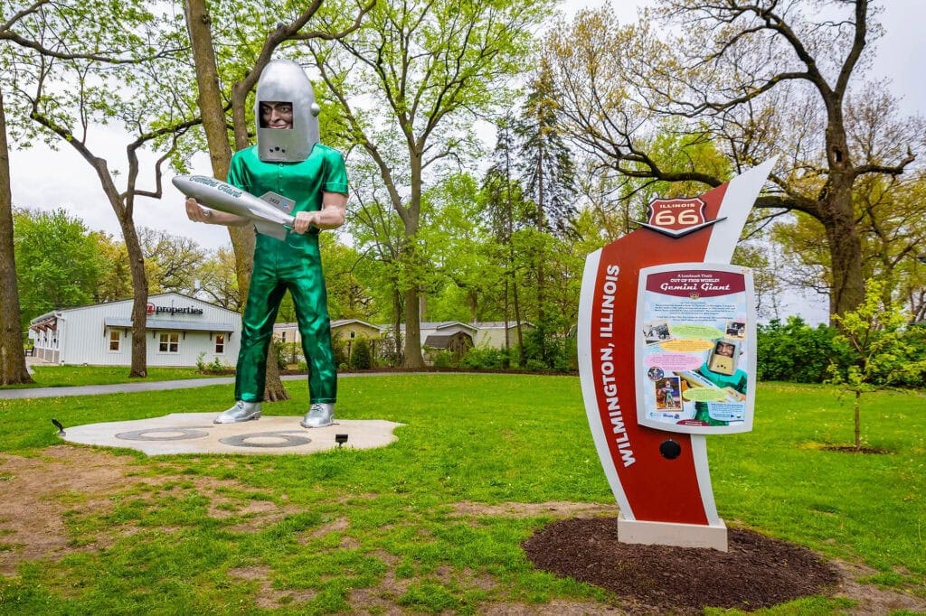 Le « Gemini Giant » dans le South Island Park , sur Wilmington et Illinois.