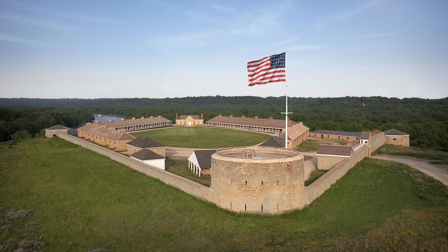 Aerial view of Fort Snelling in St. Paul, Minnesota; Credit: BMTT