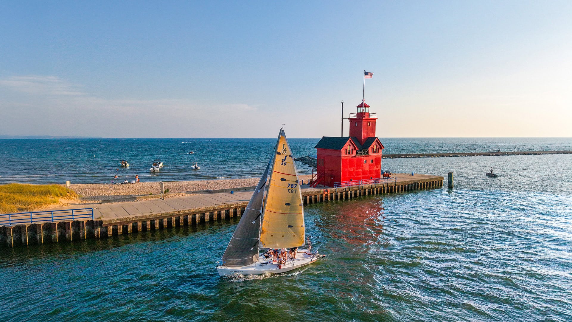 The Big Red Lighthouse in Holland, Michigan
