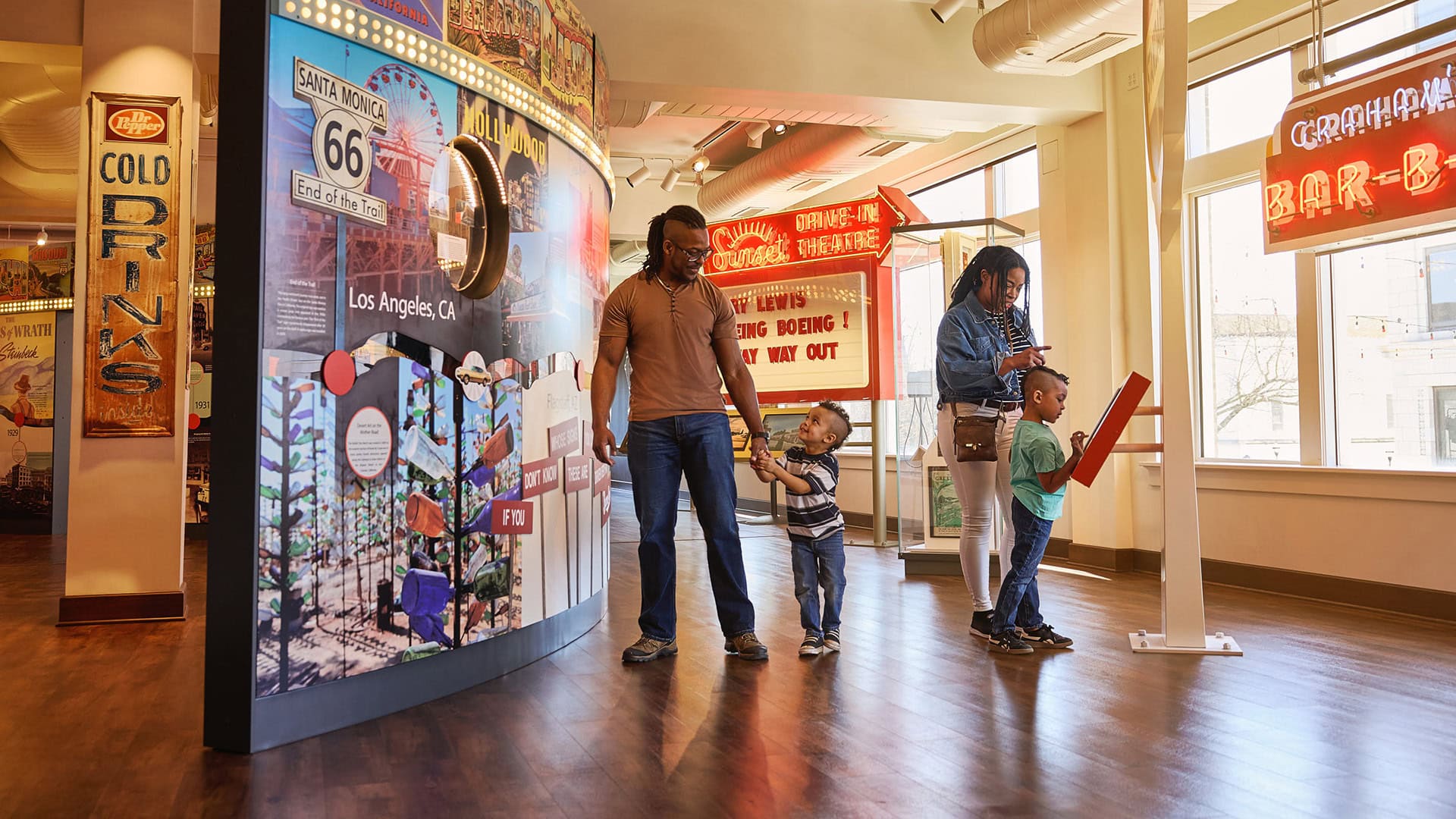 A family at the History Museum on the Square in Springfield, Missouri; Credit: Starboard & Port
