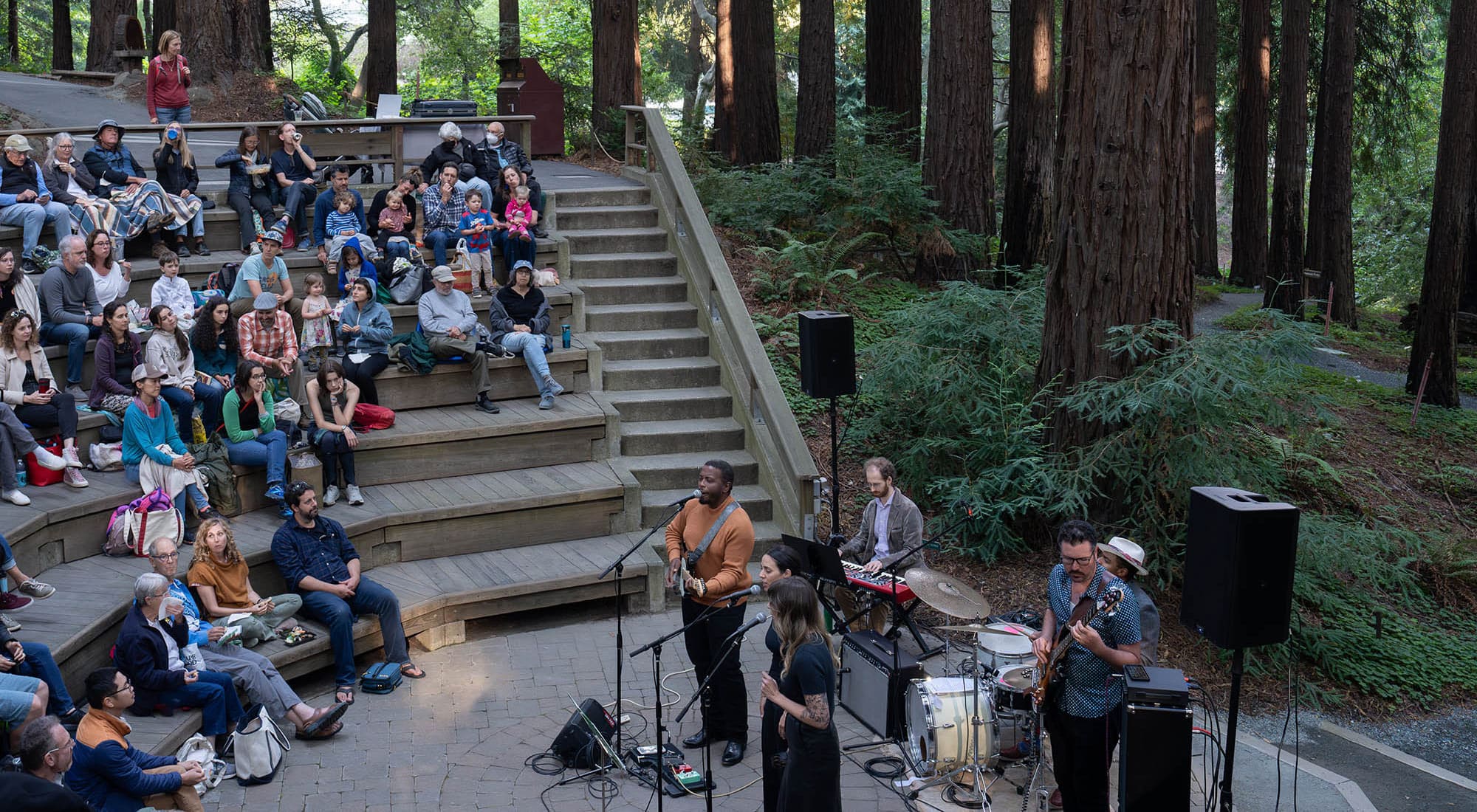 Asistir a un concierto en el Redwood Grove, en el Jardín Botánico de la Universidad de California en Berkeley, en Berkeley, California