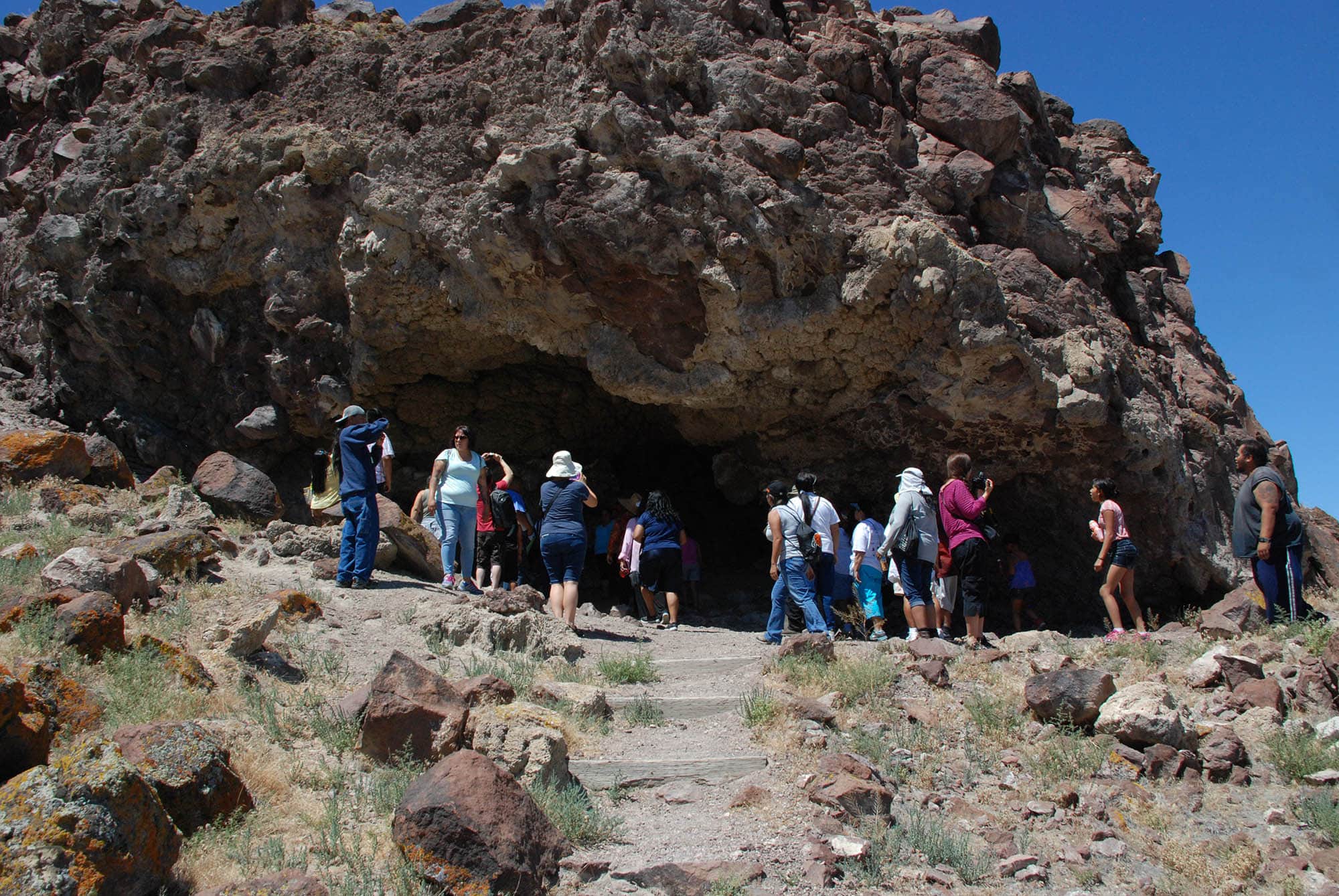 Hidden Cave at Grimes Point Archaeological Area near Fallon, Nevada