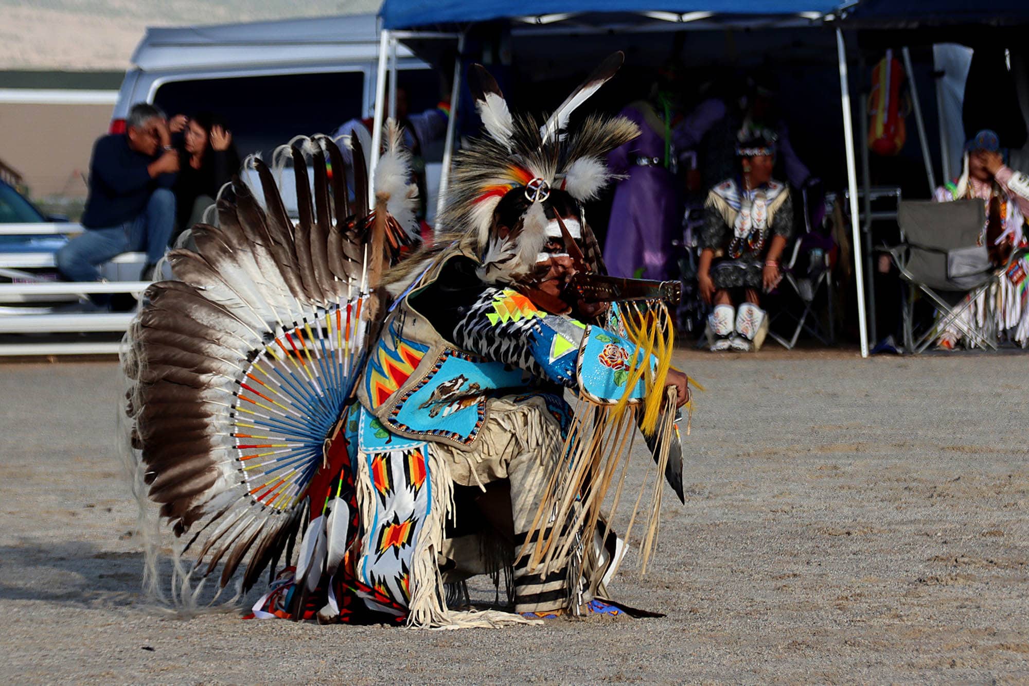 A Pipa Aha Macav dancer at the Fort Mojave Reservation near Kingman South, Arizona